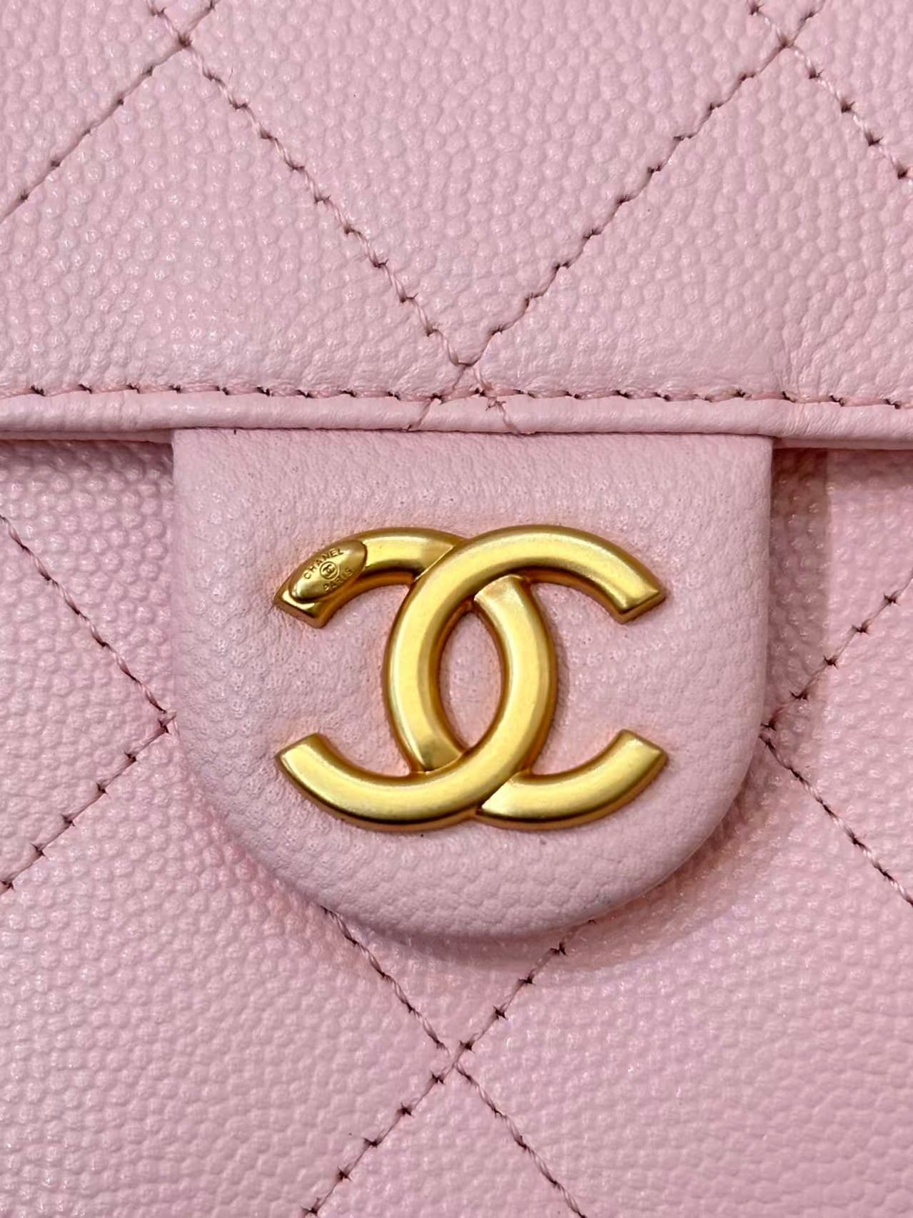 Chanel 25 Small Hobo handbag AS5293 Grained Calfskin & Gold-tone Metal Pink TOP