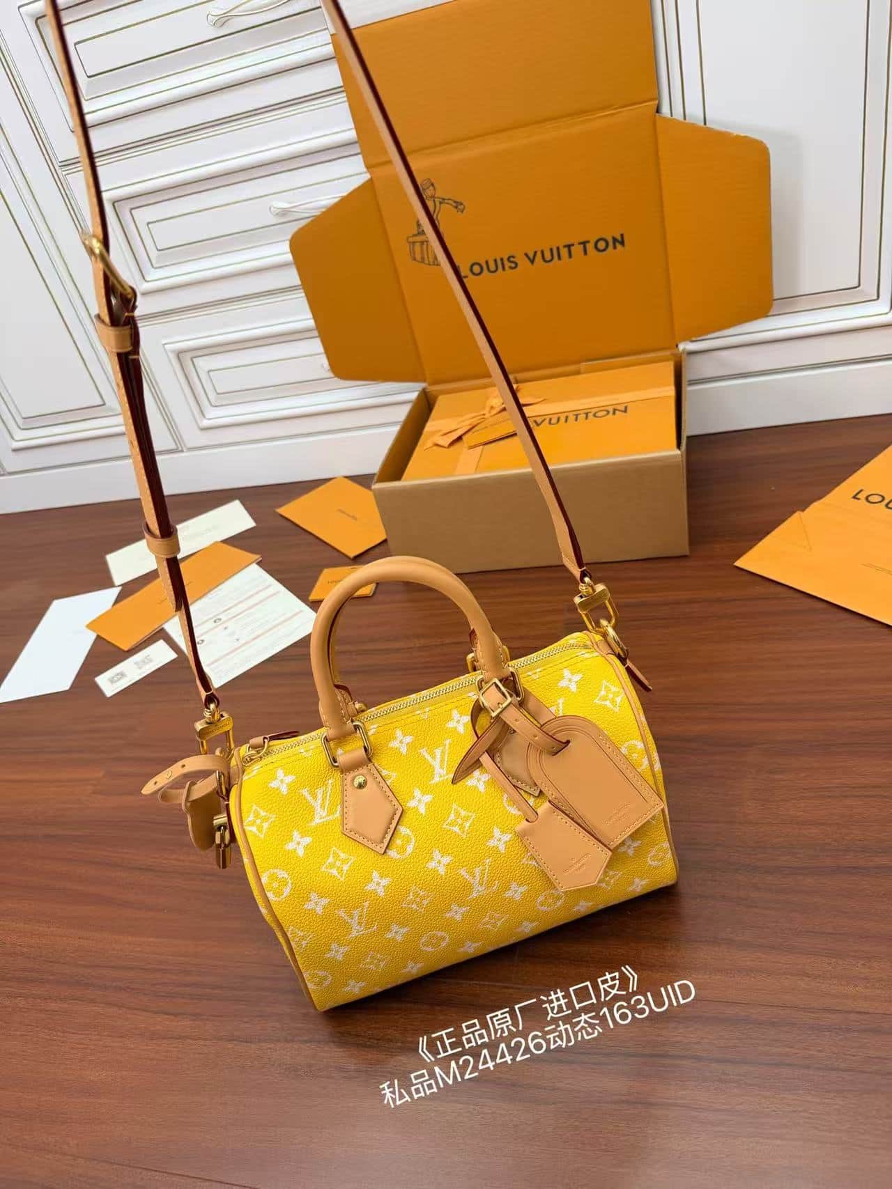 Louis Vuitton Speedy P9 Bandoulière 25 Lemonade Yellow Calf leather M13902 TOP