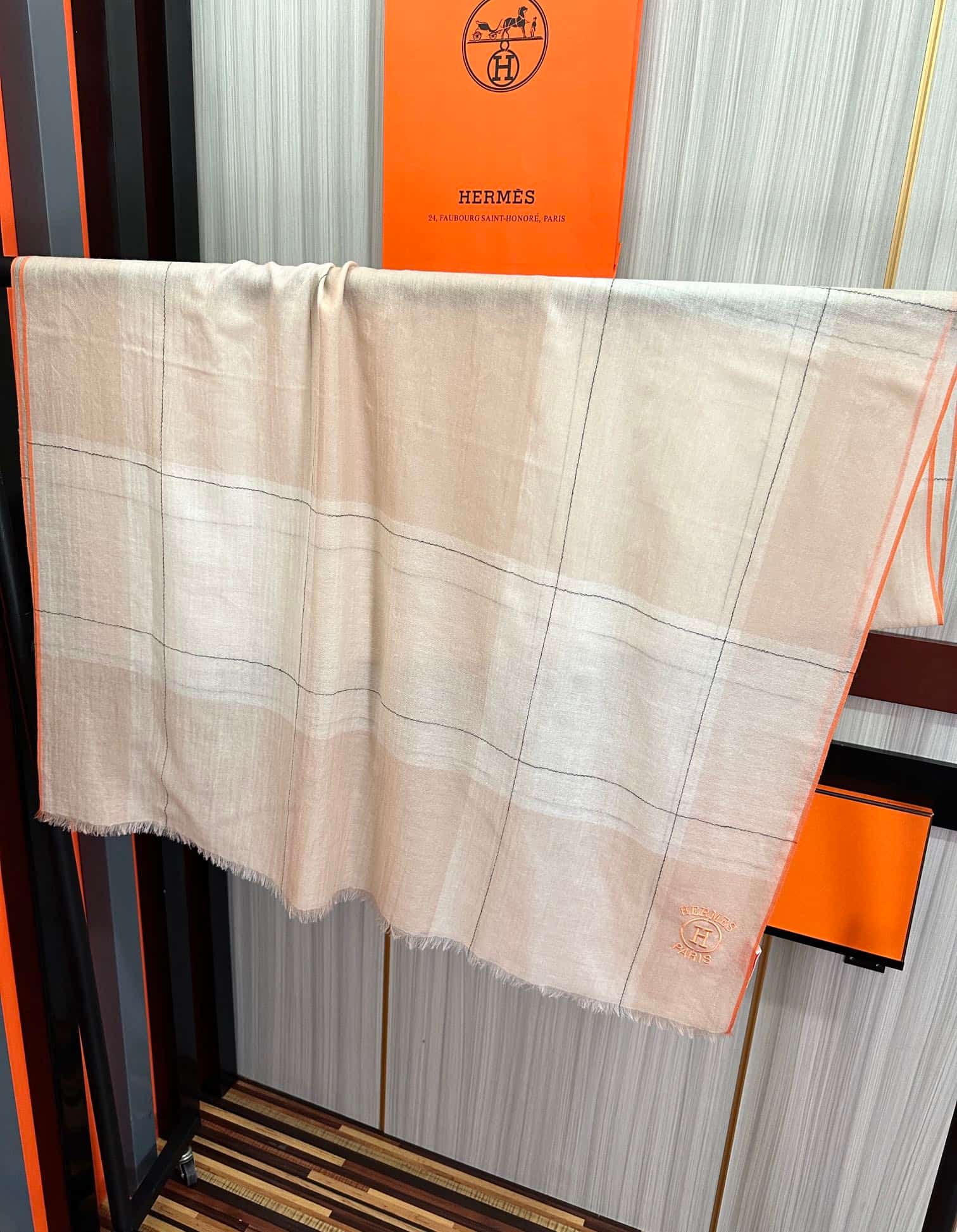 Hermes Libris stole cashmere and silk