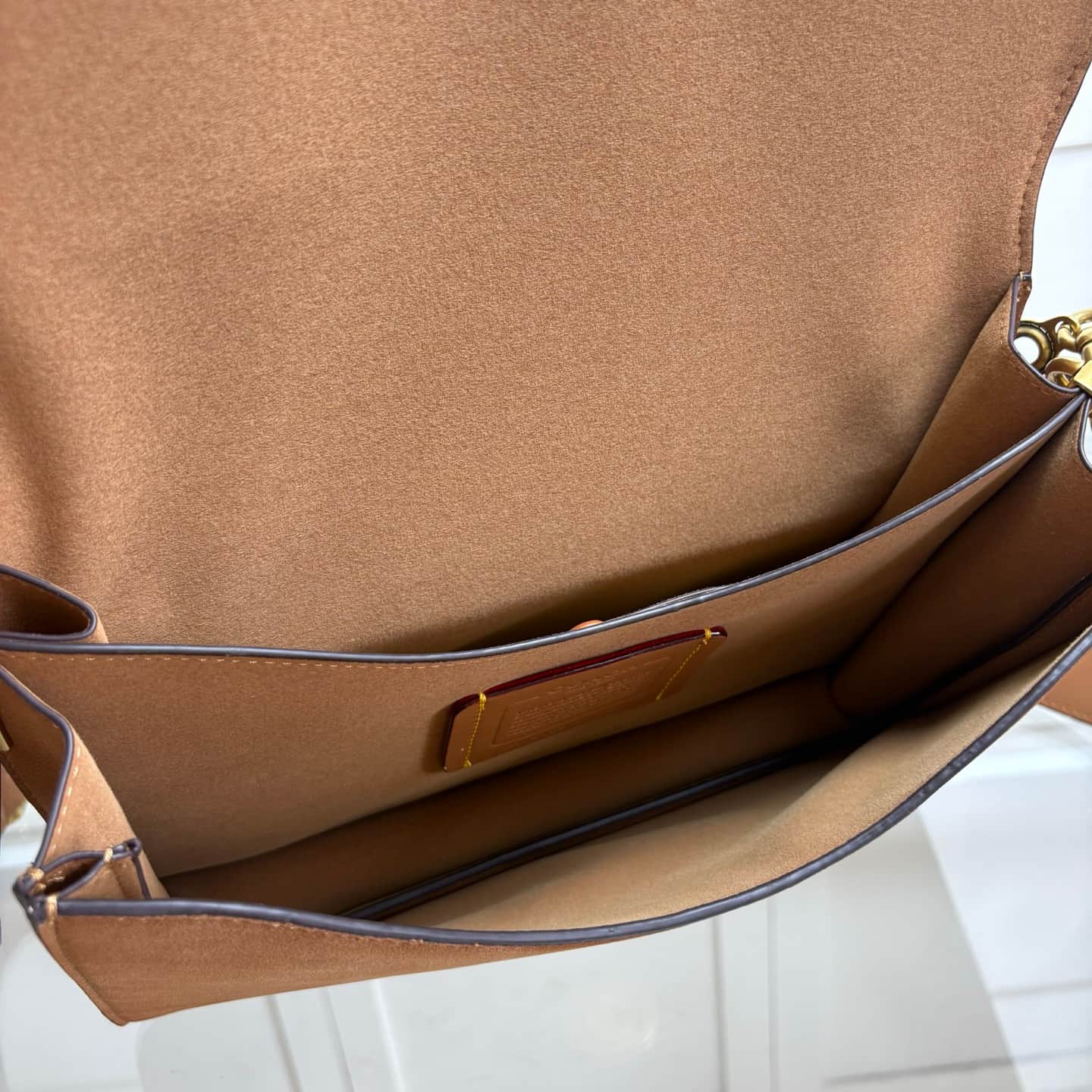 Coach Medium Chain Tabby Shoulder Bag  Brown Suede High