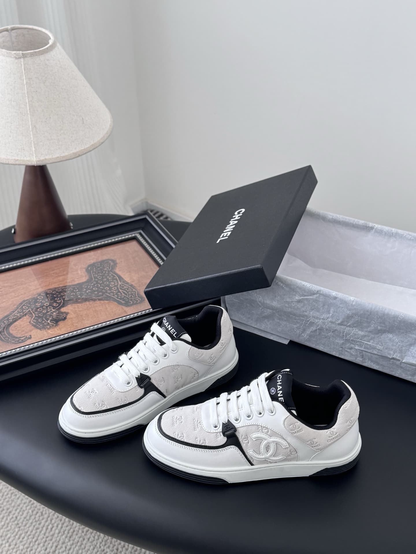 Chanel Suede Kidskin CC Sneaker  Shoes Women