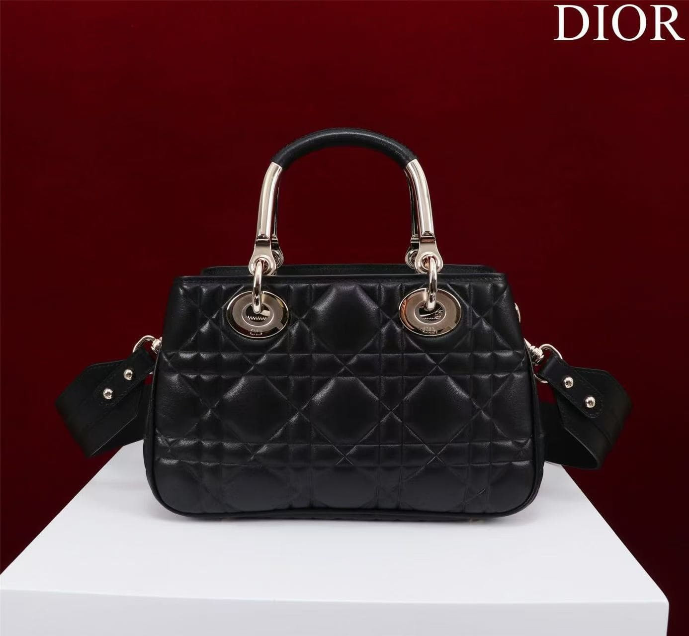 Dior Lady 95.22 Medium Handbag Cannage Black High