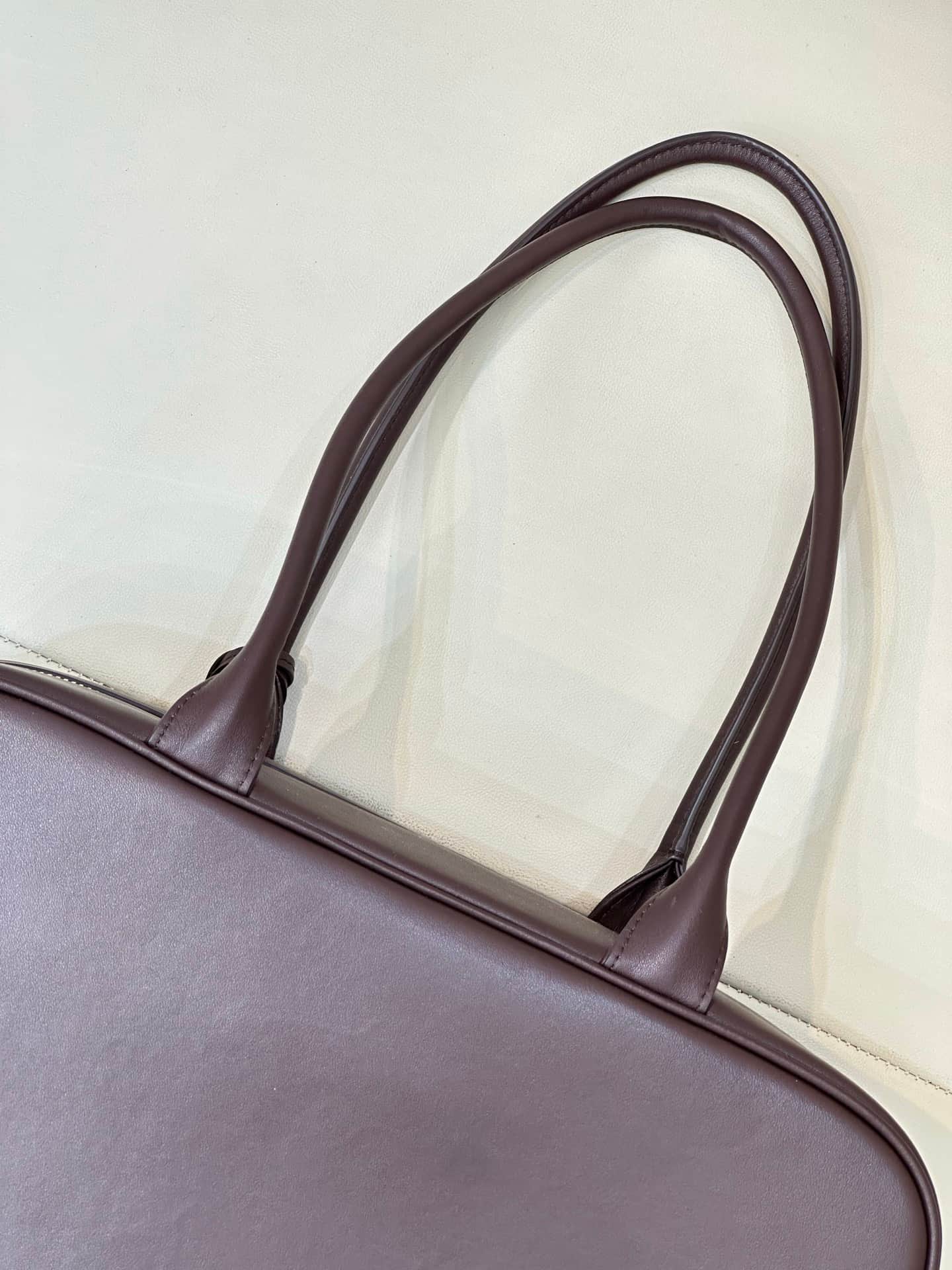 Chanel Large Bowling Bag Calfskin & Gold-Tone Metal Claret AS6211 TOP