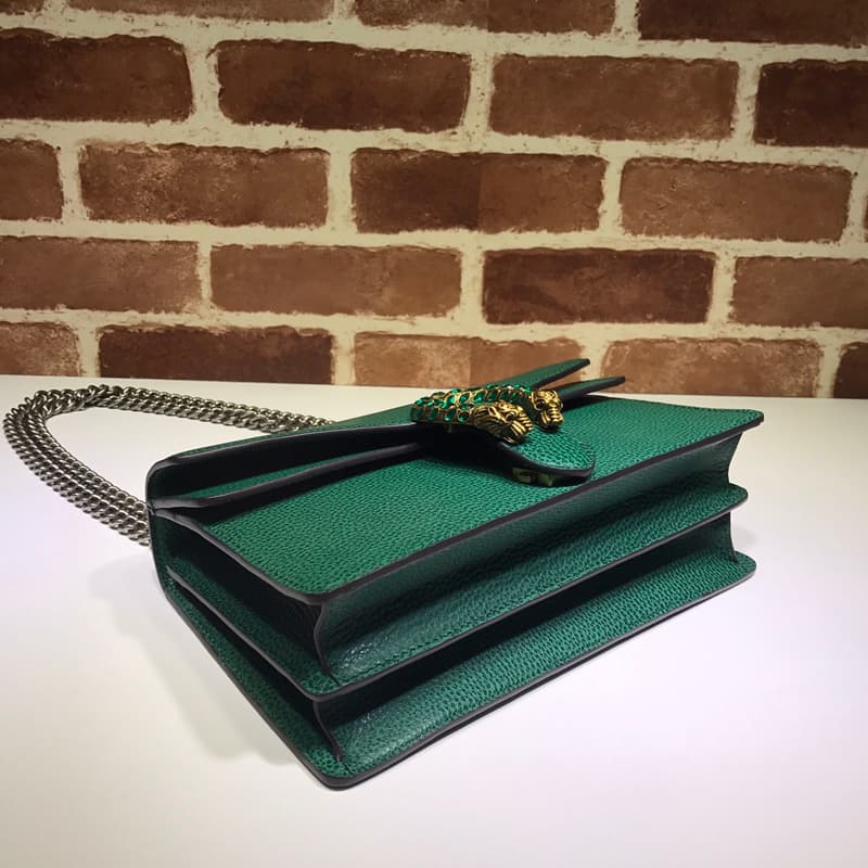 DIONYSUS GG SMALL SHOULDER BAG 400249 Leather Green High