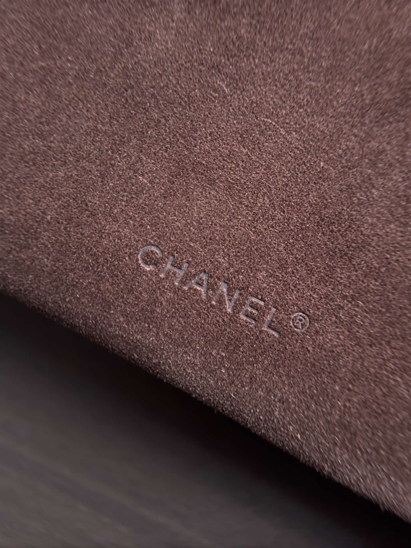 Chanel Small Vanity with Chain Suede Calfskin & Gold Metal Dark Brown AP5346 A