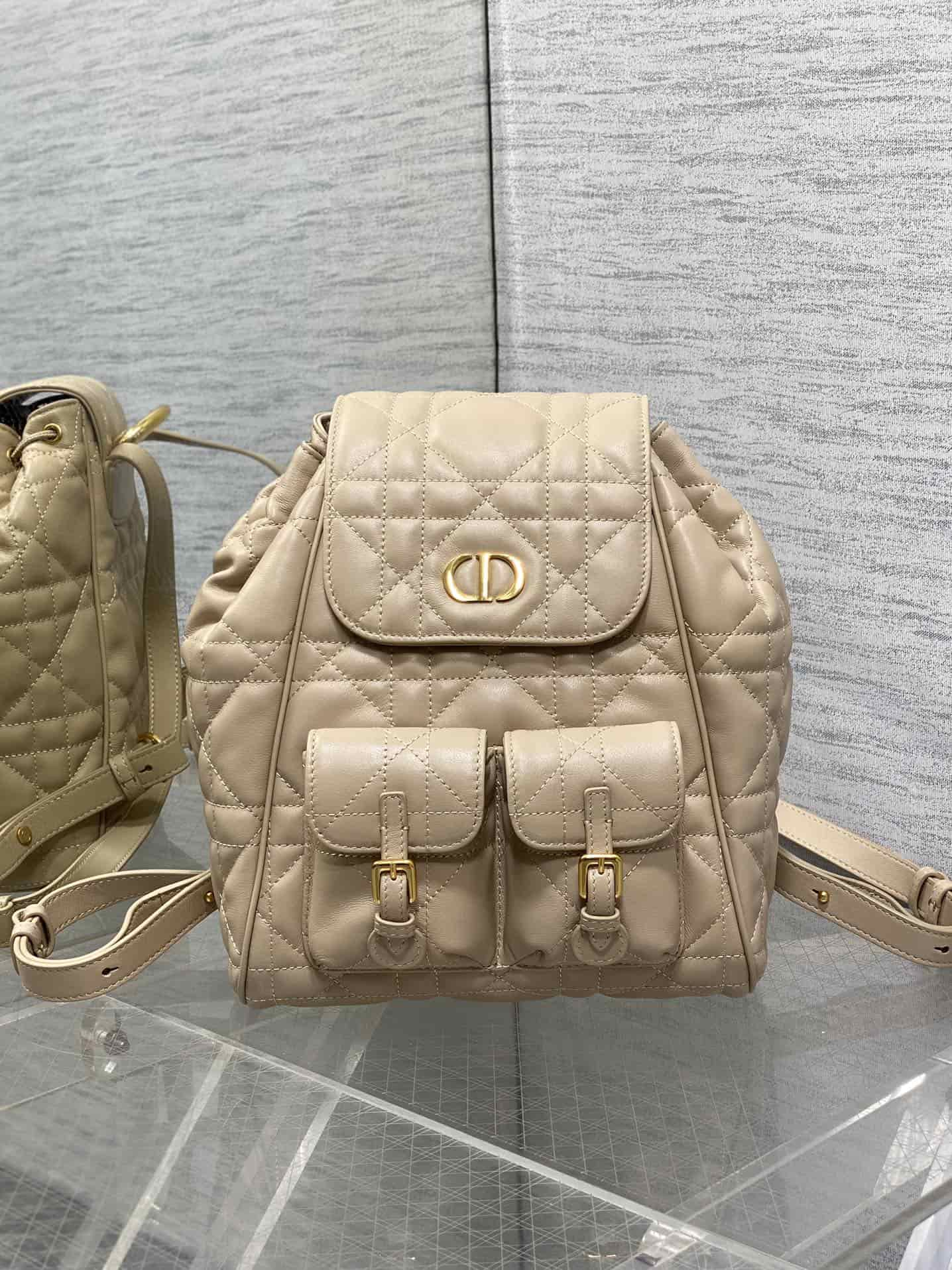 Dior CARO BACKPACK MEDIUM Macrocannage Lambskin High