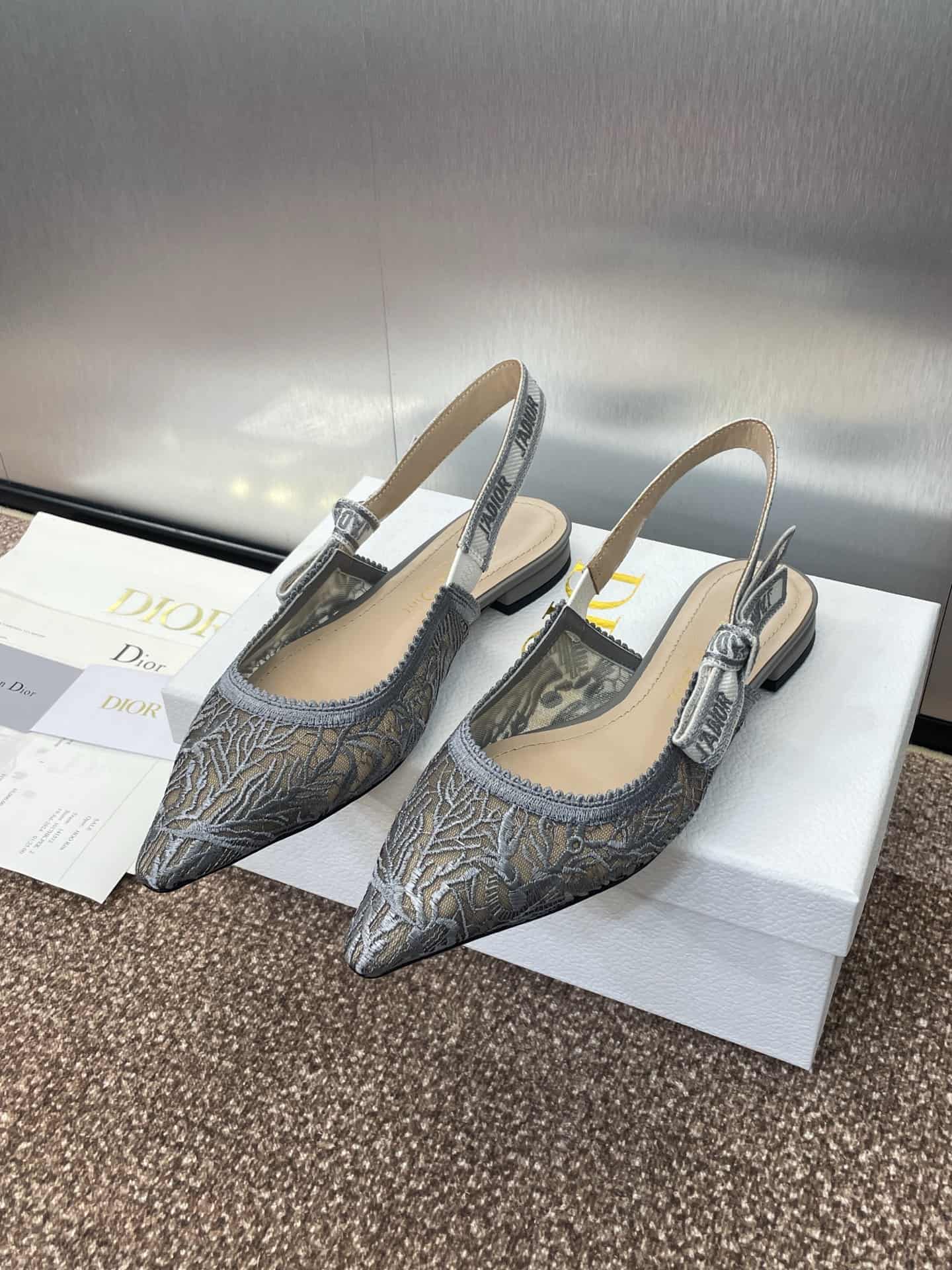 Dior J'Adior Slingback Flat Shoes Low Women