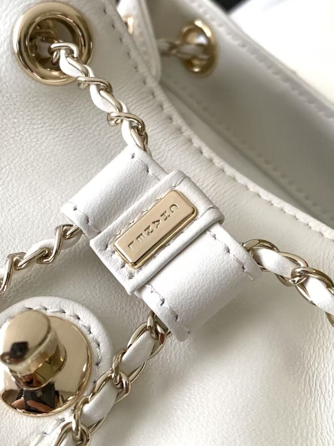 Chanel Medium Quilted Duma Backpack Lambskin AS3618 White A