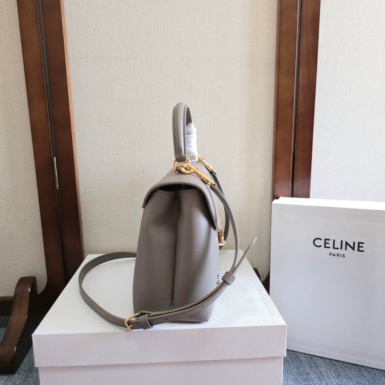 Celine Small Nino bag in Grey Supple Calfskin High