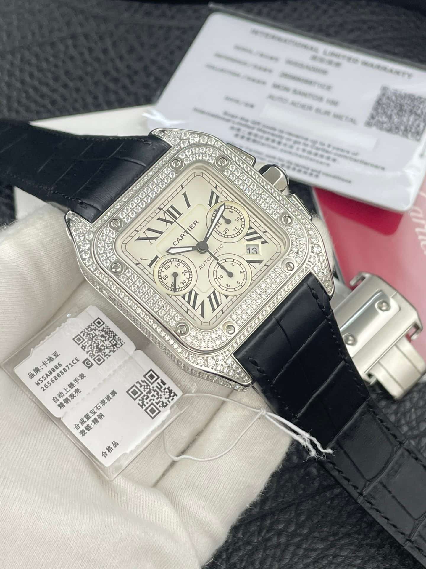 Cartier Santos 100 XL Chronograph Automatic Watch TOP