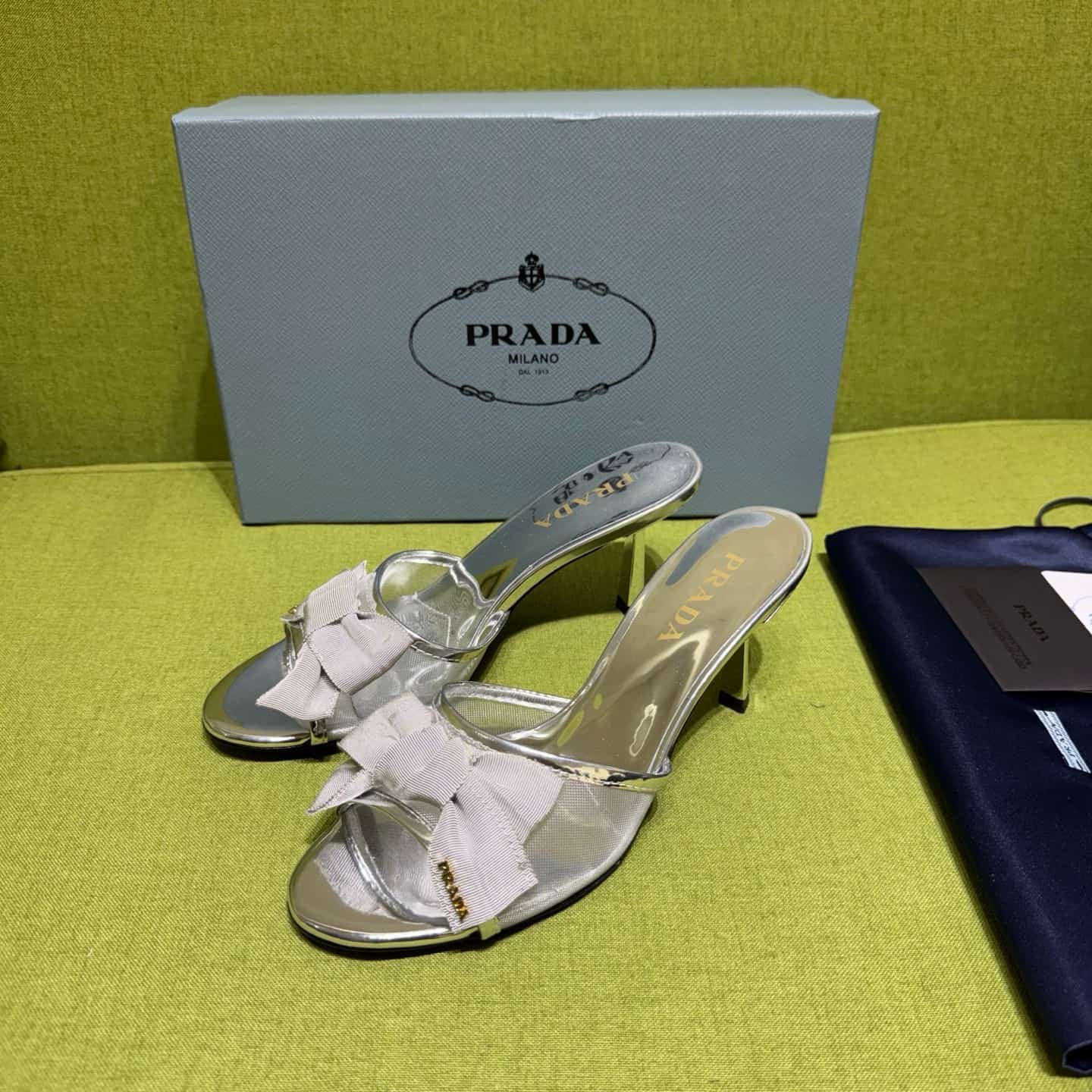 Prada Mesh fabric Sandal Shoes Women