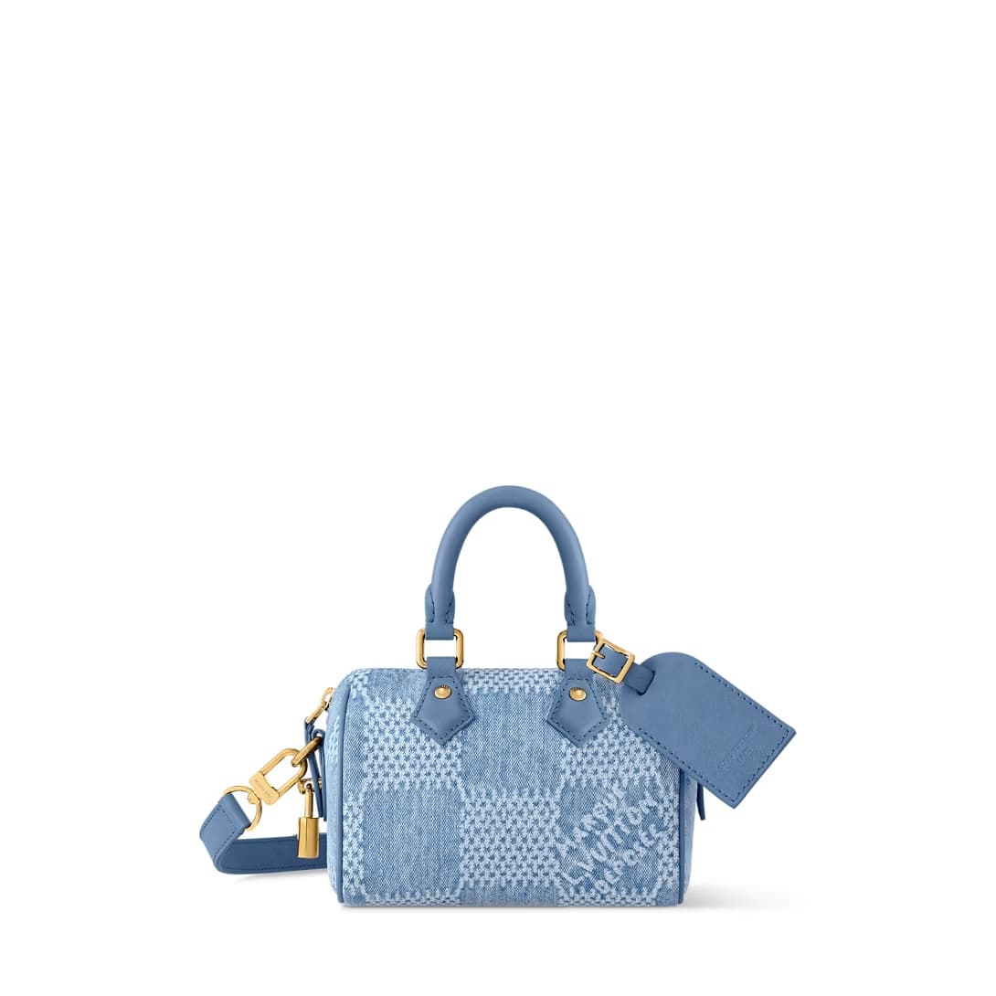 Louis Vuitton Speedy 18 Bandoulière Damier Denim Blue N00208 TOP