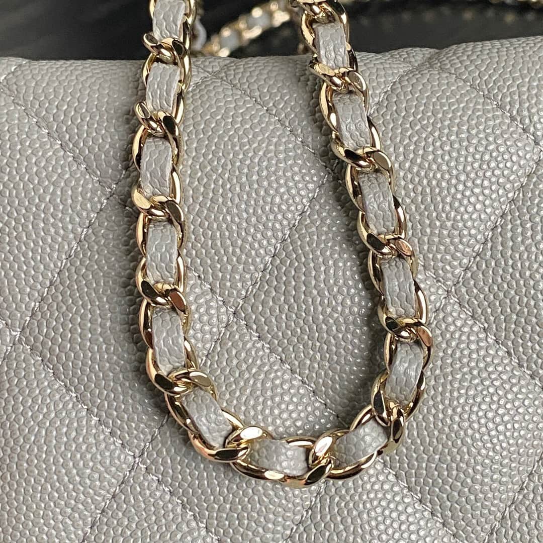 Chanel 25C Quilted Hobo Clutch on Chain Grained Calfskin & Gold Metal AP4386 A