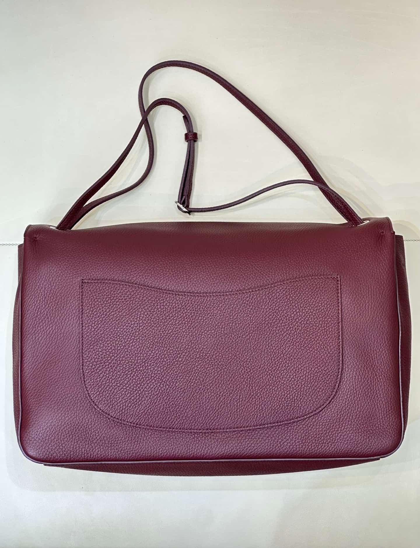 Chanel Maxi Flapbag Grained Calfskin & Silver Metal Claret AS6233 TOP
