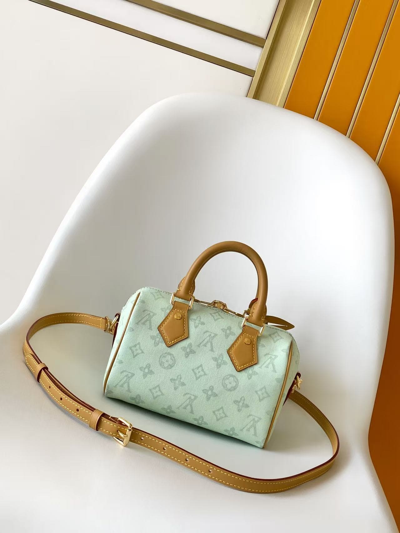 Louis Vuitton Speedy Bandoulière 20 Green Asnières Monogram Coated canvas M27530 High
