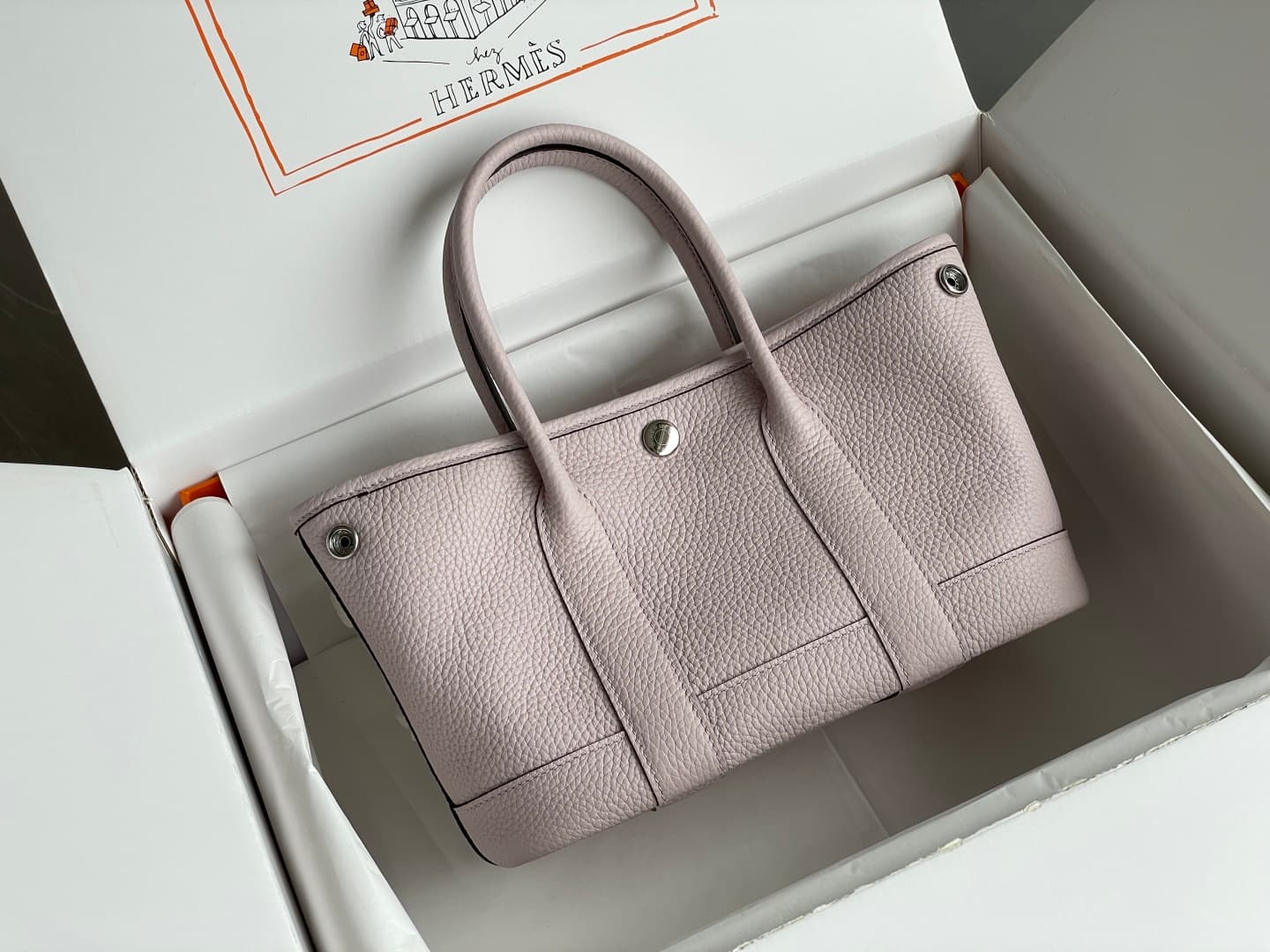 Hermes Garden Party 23 bag in Crocue Togo Leather WAX High