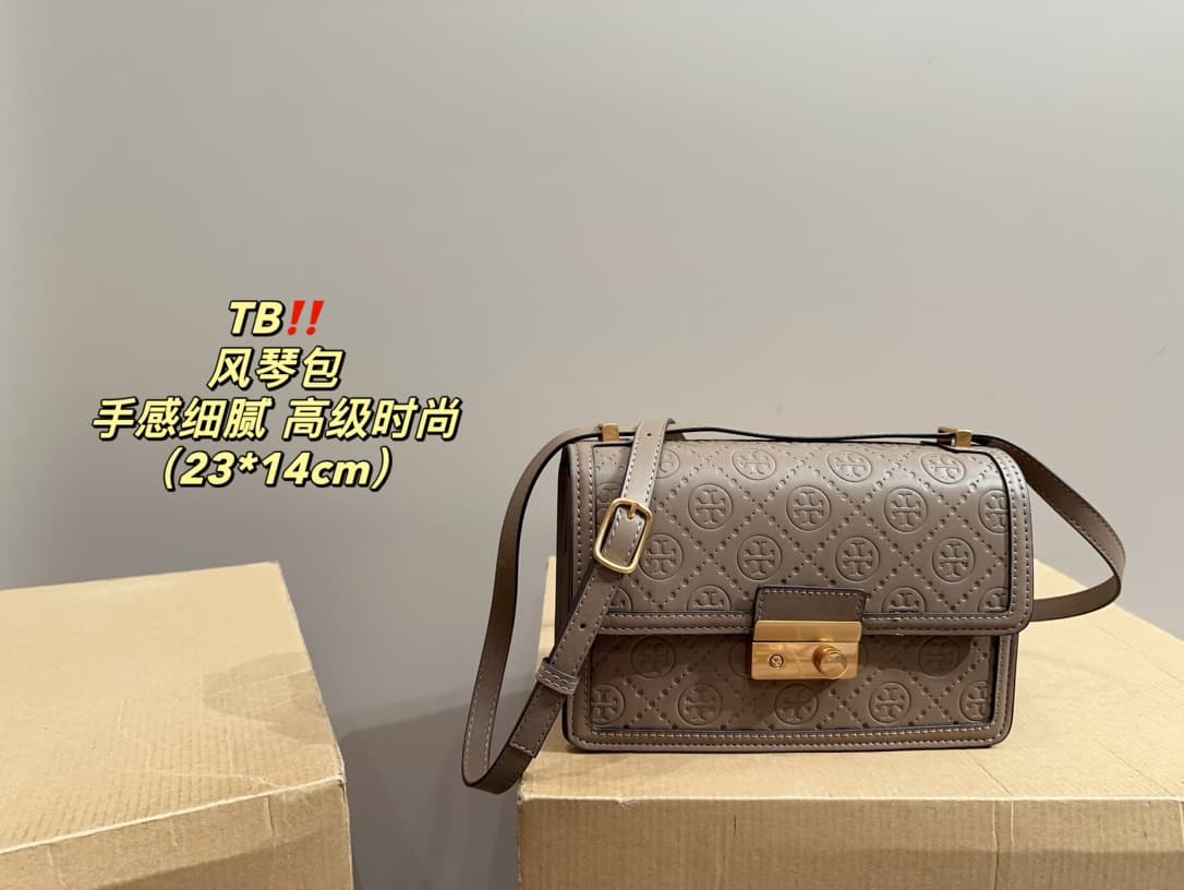 Tory Burch T MONOGRAM LEATHER SHOULDER BAG