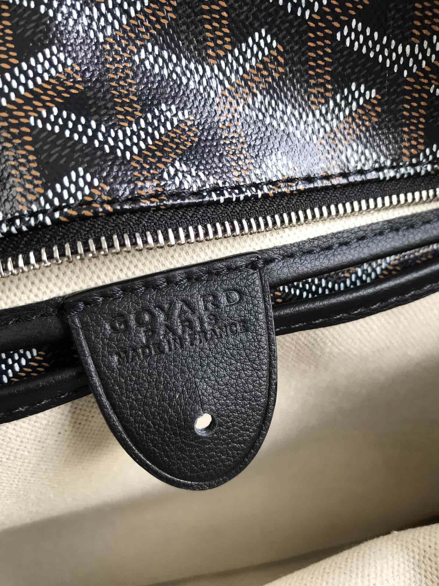 ARTOIS PM BAG Goyardine Canvas & Chevroches Calfskin Black High