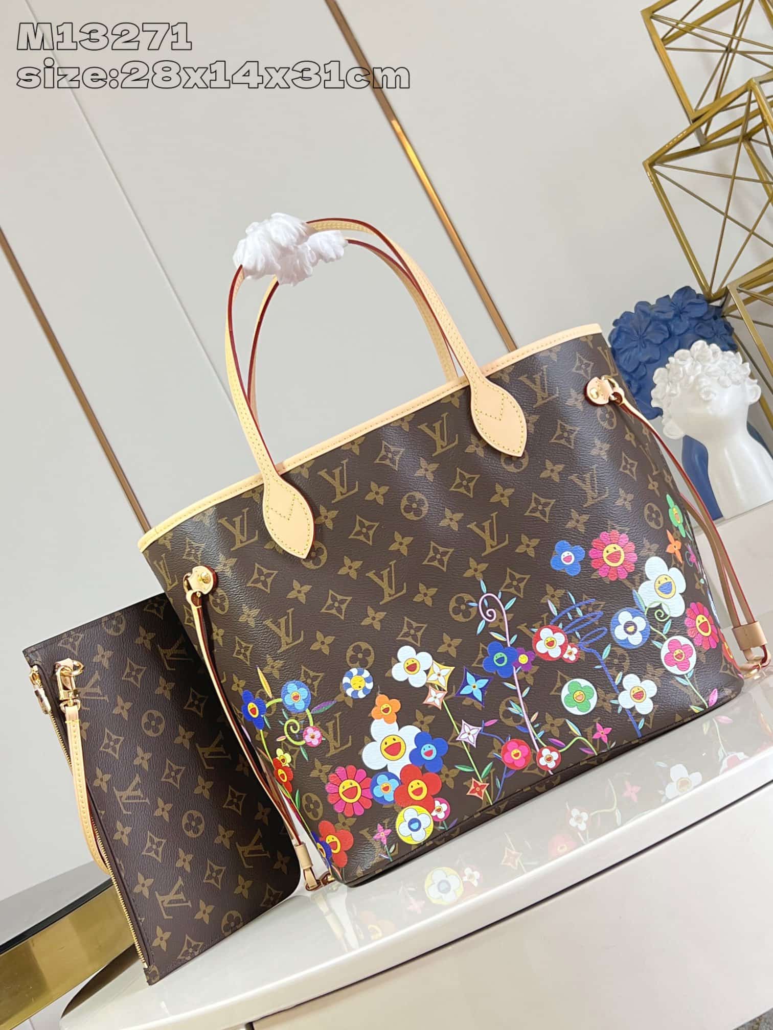 Louis Vuitton x Murakami Neverfull MM Monogram coated canvas M13271 High