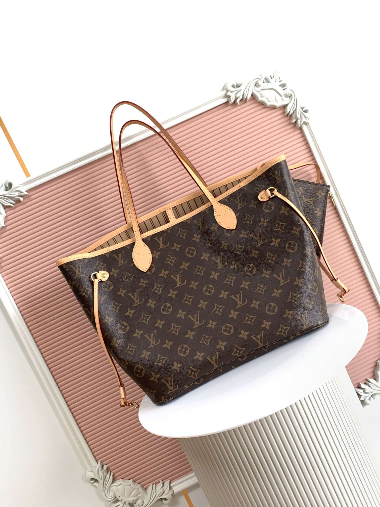 Louis Vuitton Neverfull MM Monogram coated canvas M46975 Beige High