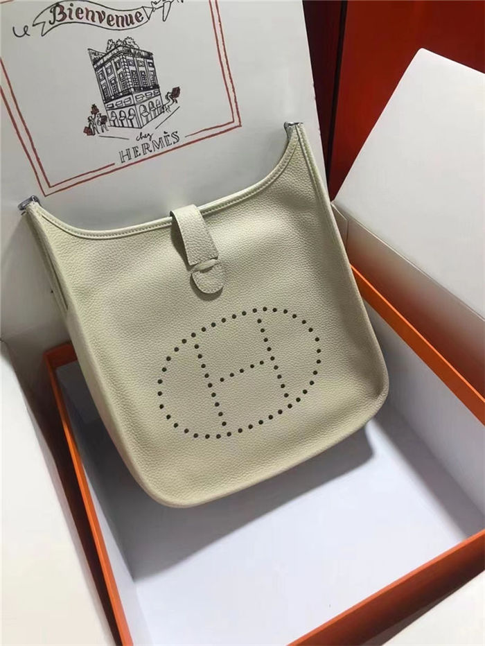 Hermes Evelyne III PM Bag Calfskin In Beige High