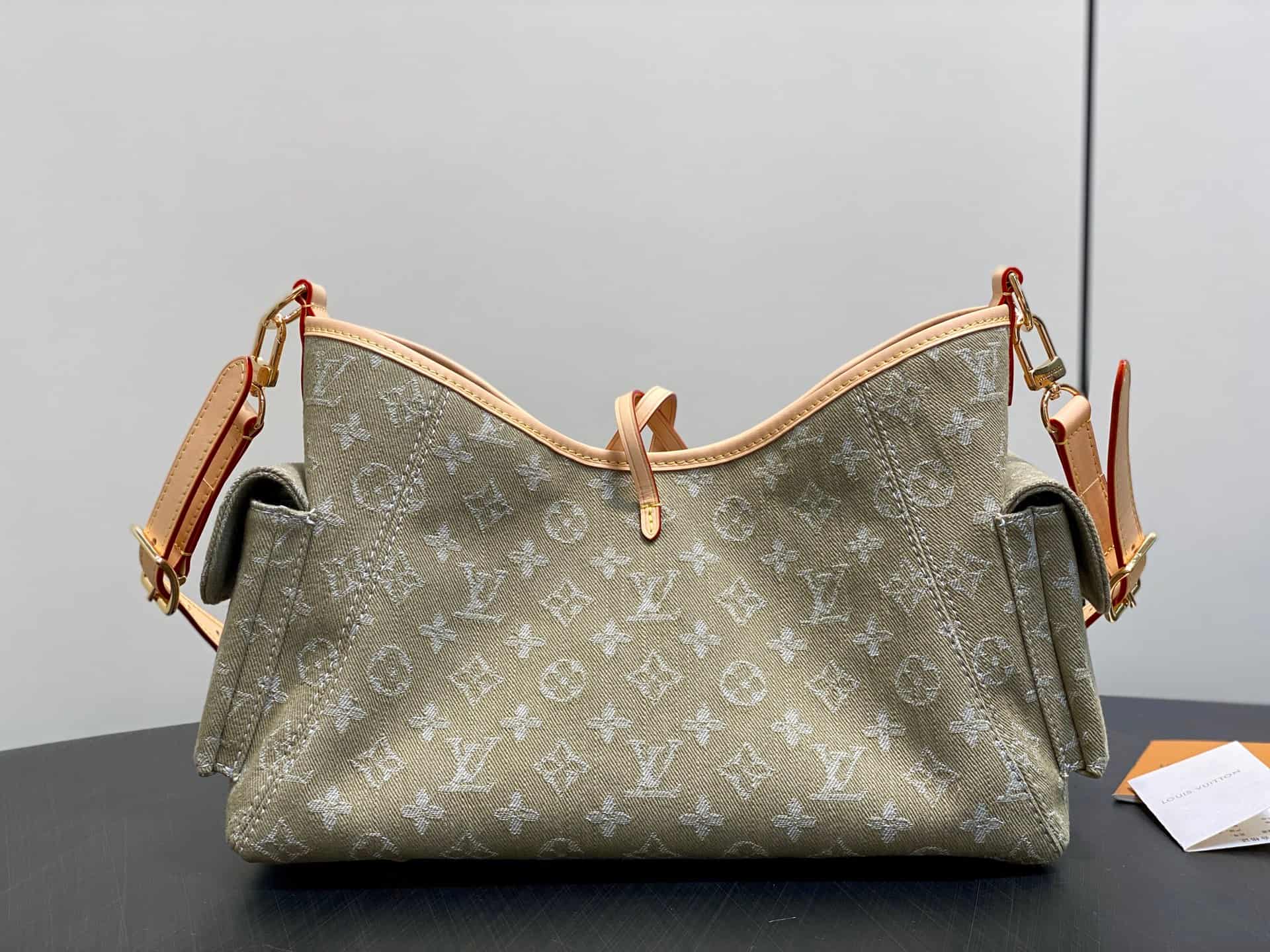 Louis Vuitton Carryall Cargo PM Monogram Khaki Denim M27623 High