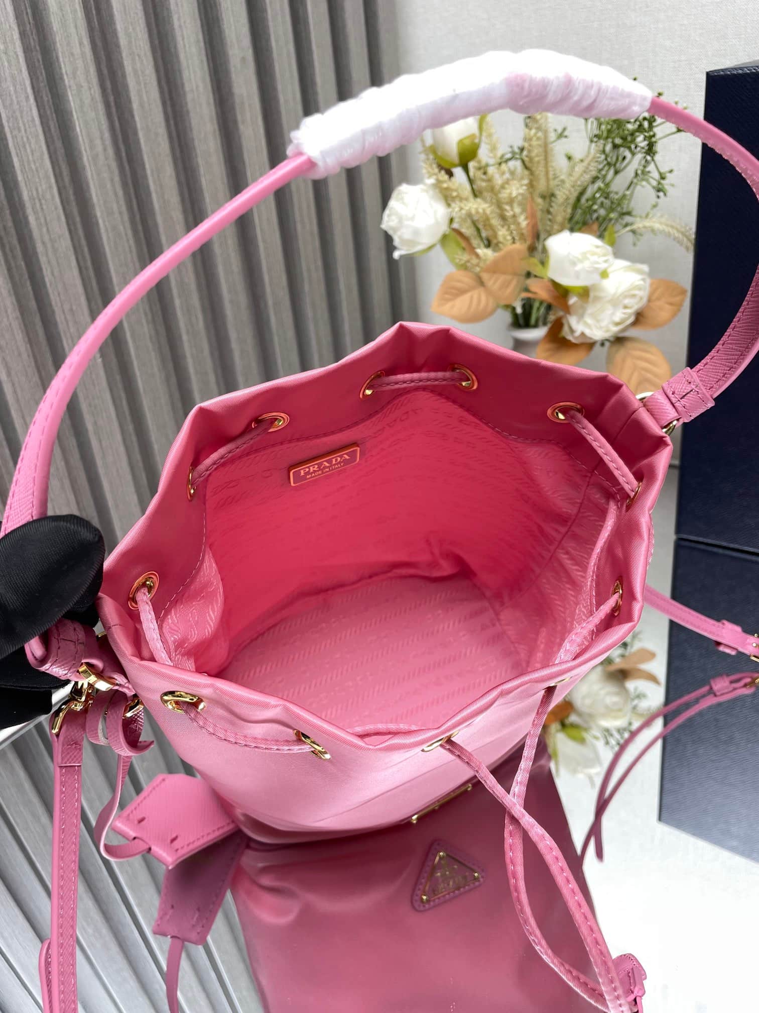 Prada Re-Edition 1978 Re-Nylon mini-bag 1BE067 Begonia Pink High
