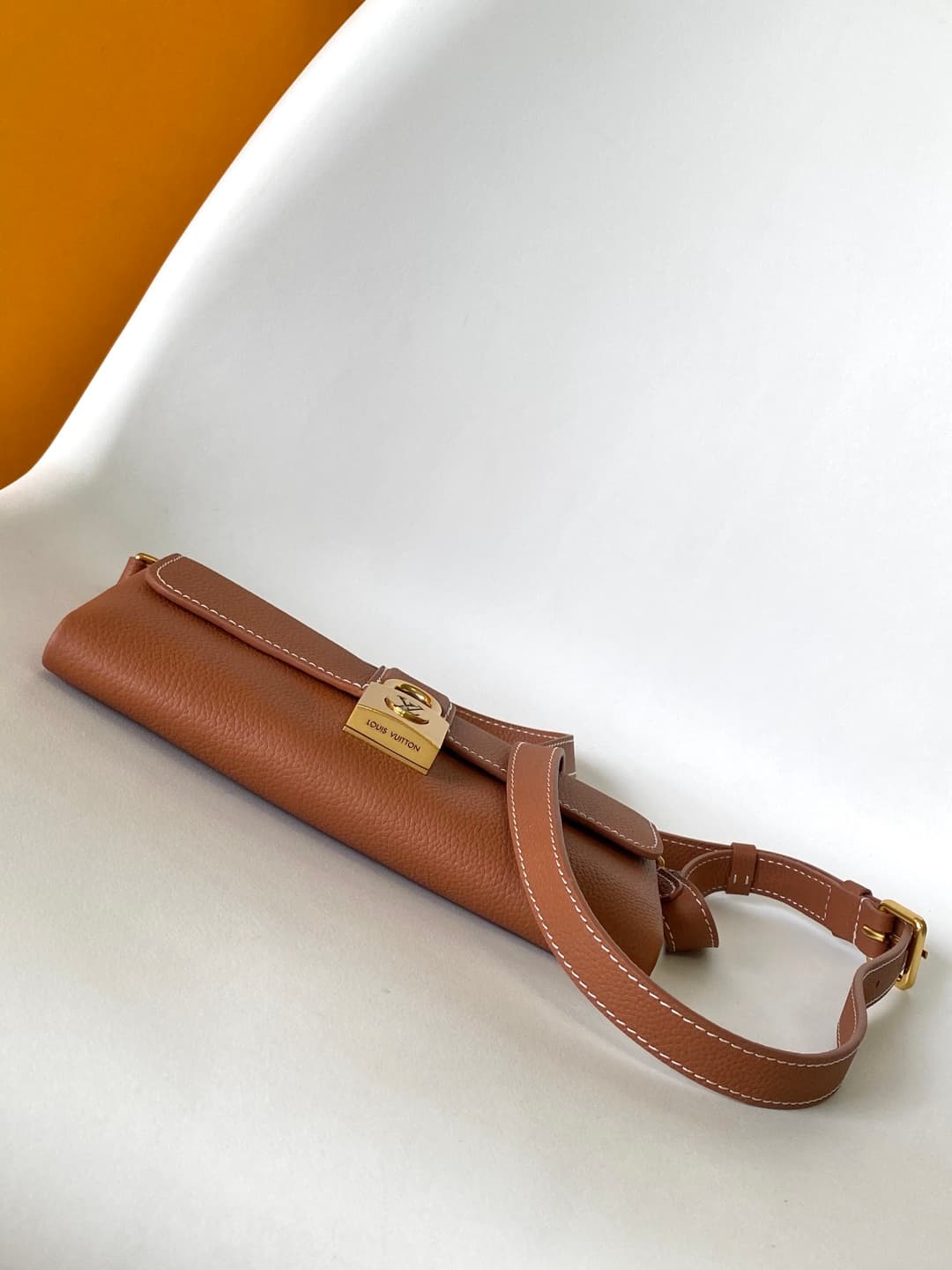 Louis Vuitton Wallet On Chain Low Key Cognac Brown Calfskin leather M12147 High