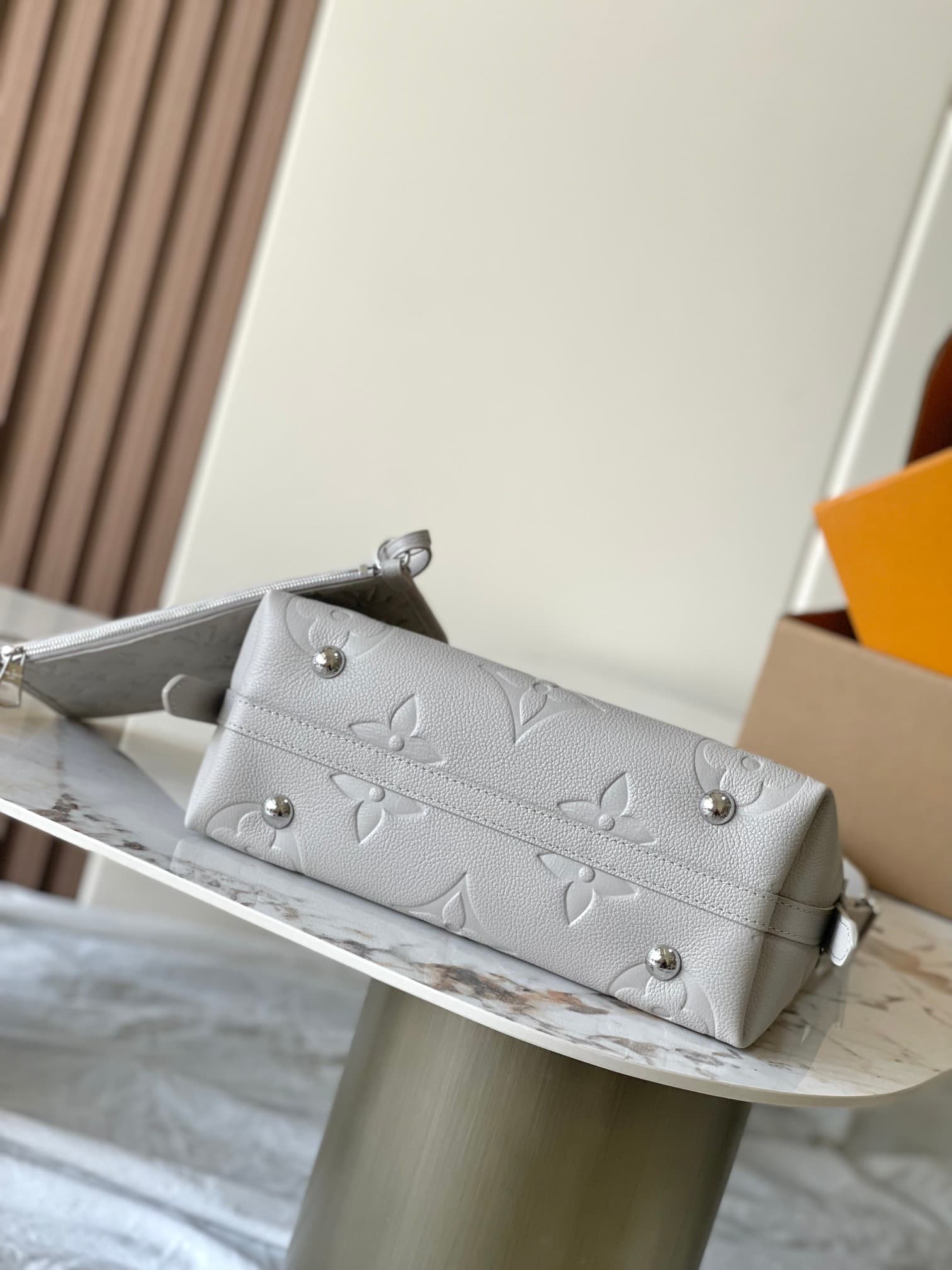 Louis Vuitton CarryAll PM Monogram Empreinte Leather M12917 Brume Gray TOP