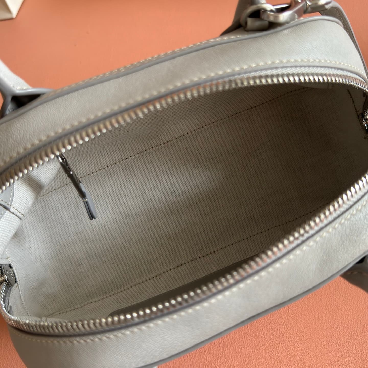 Miu Miu Vivant nappa leather bag Grey 5BB200 TOP