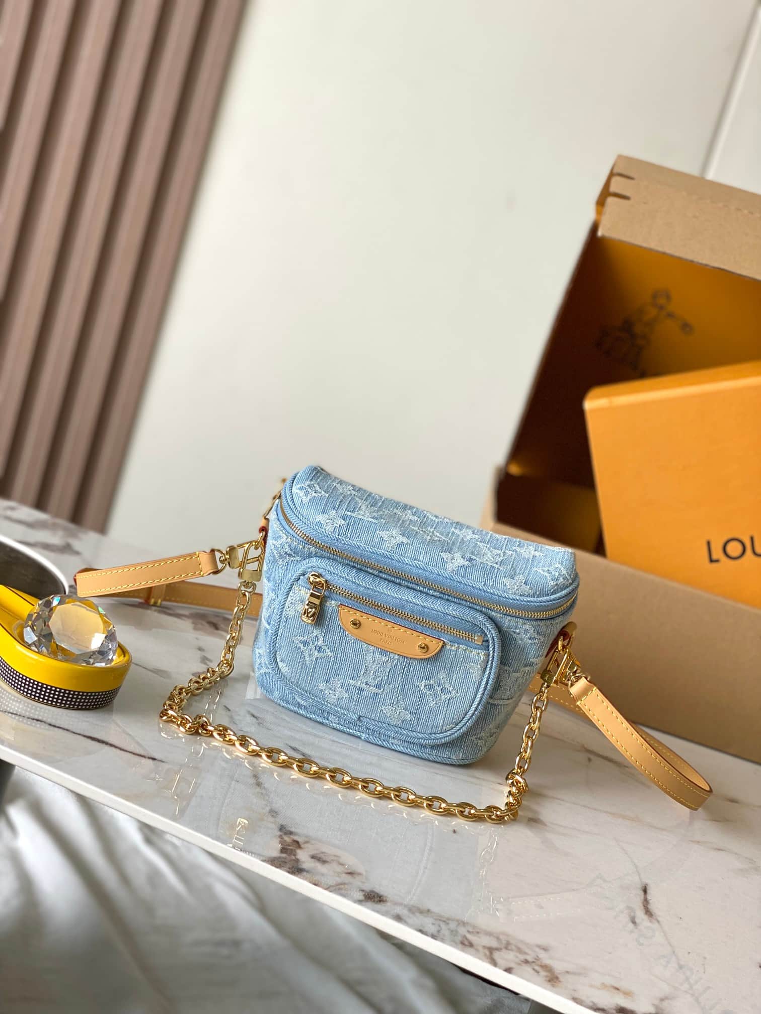 Louis Vuitton Mini Bumbag Sky Blue Monogram Denim M83353 TOP