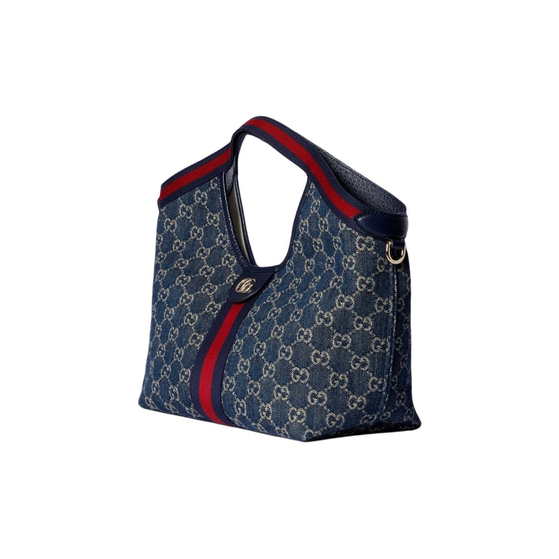 Gucci Giglio small tote bag 860845 blue and white GG denim High