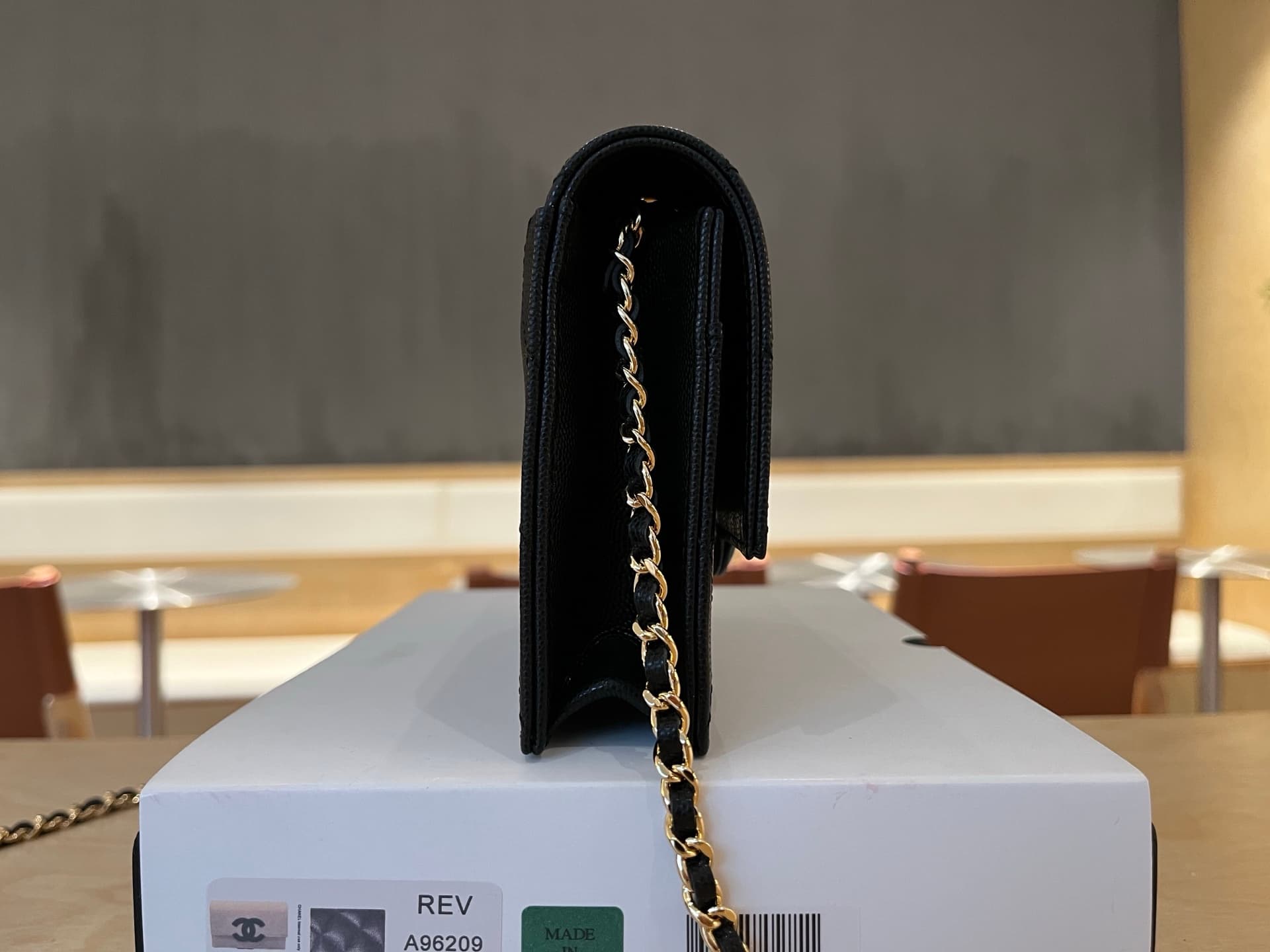 Chanel Wallet On Chain Grained Calfskin & Gold-tone Metal A96209 A