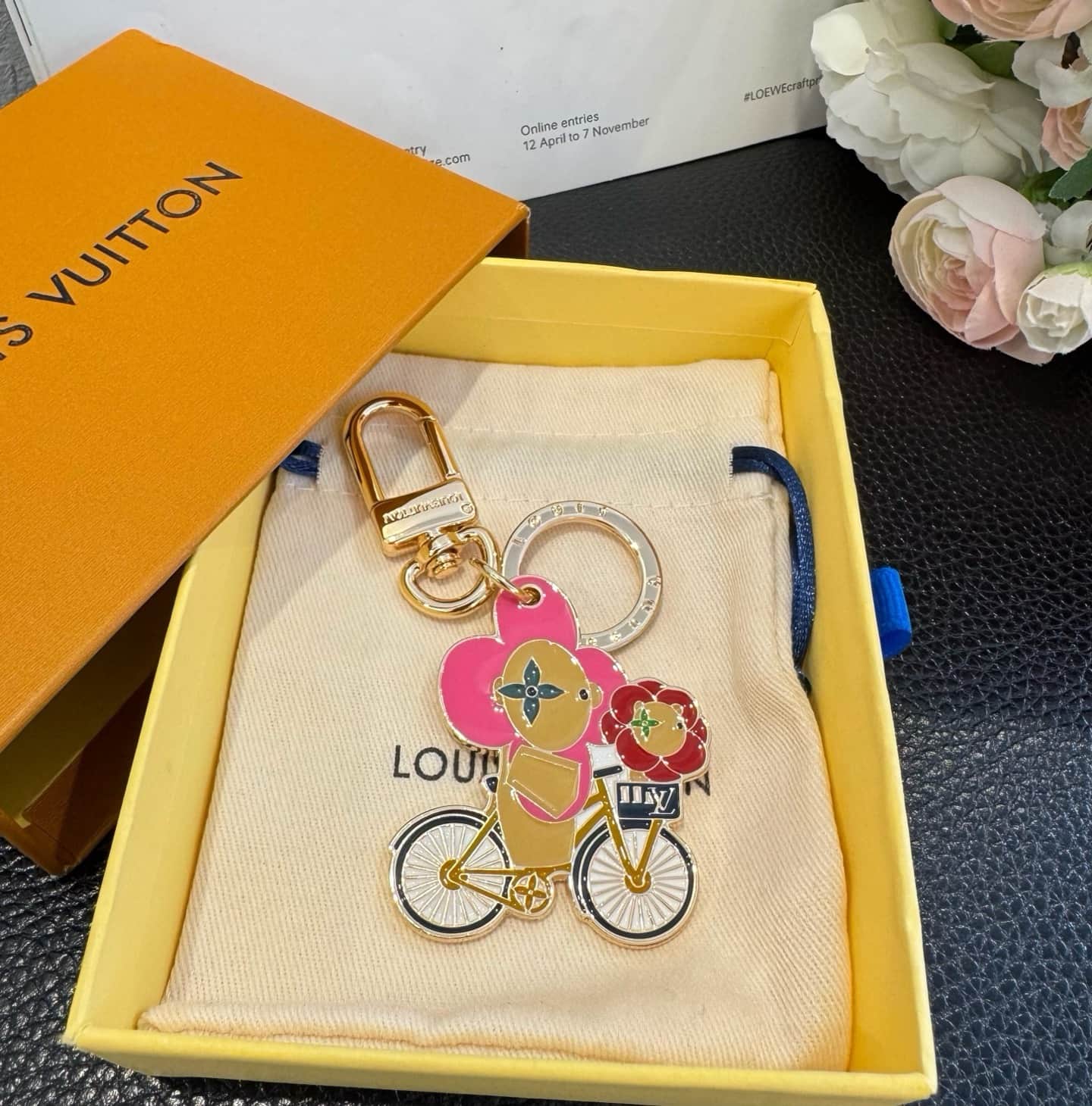 Louis Vuitton Scarf Bag Charm Keychain