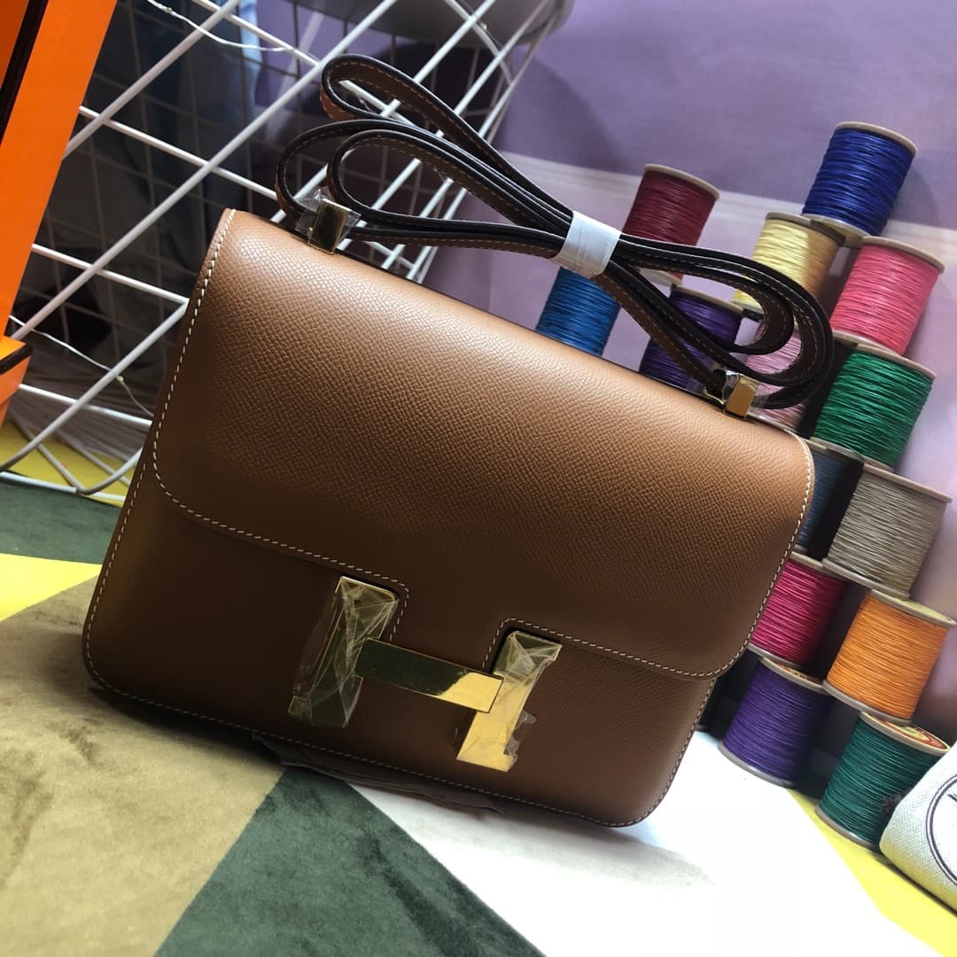 Hermes Mini Constance 18cm/24cm Epsom Bag WAX Gold High