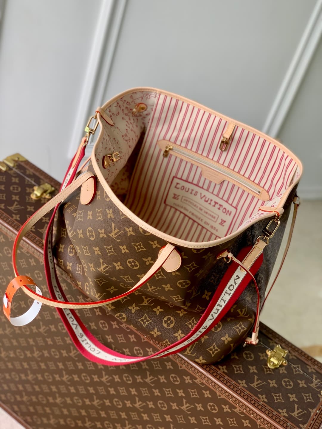 Louis Vuitton Neverfull Inside Out GM Monogram Coated canvas M15124 Beige High