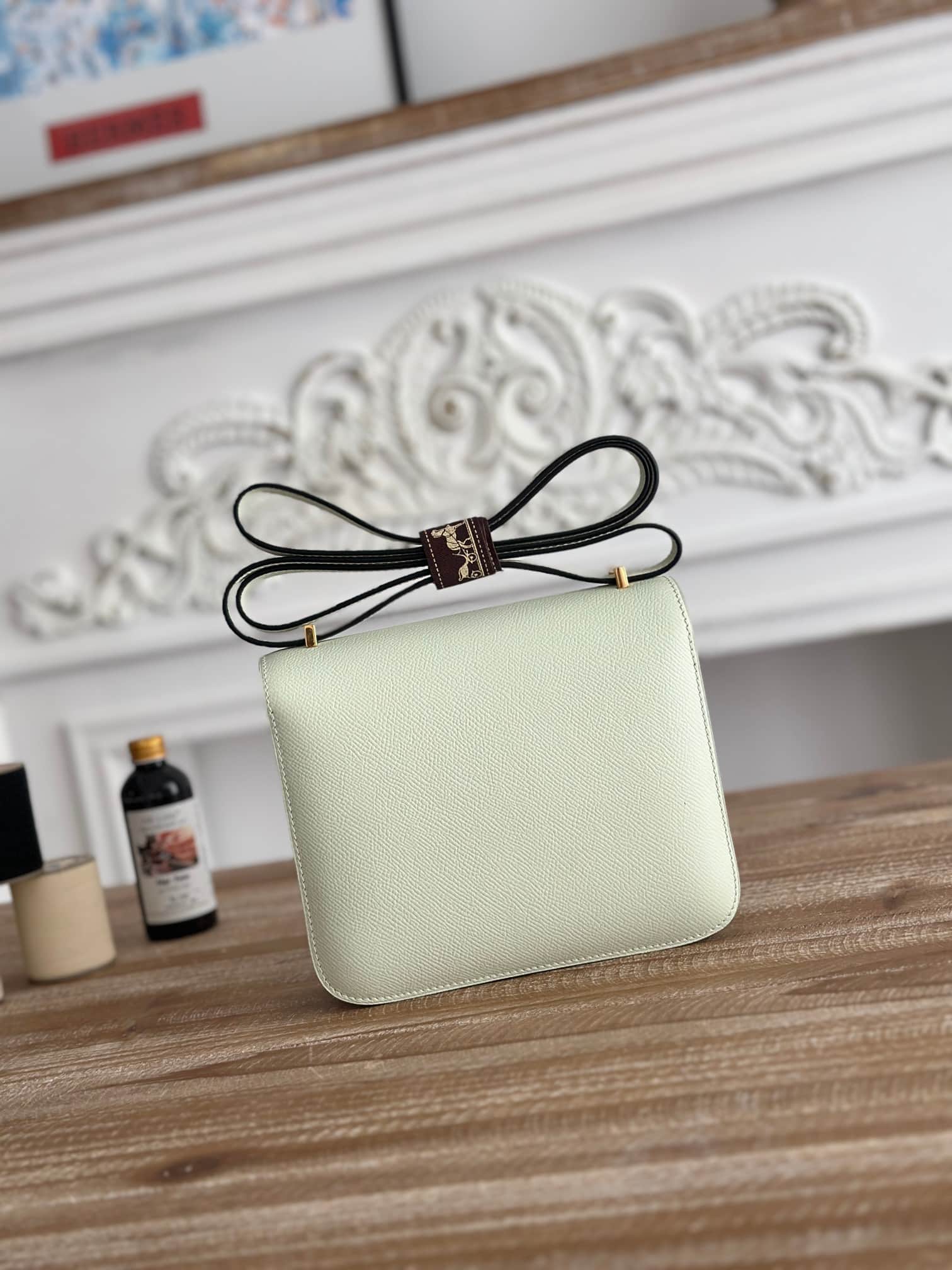Hermes Mini Constance 18cm Epsom Bag WAX Vert Fizz High