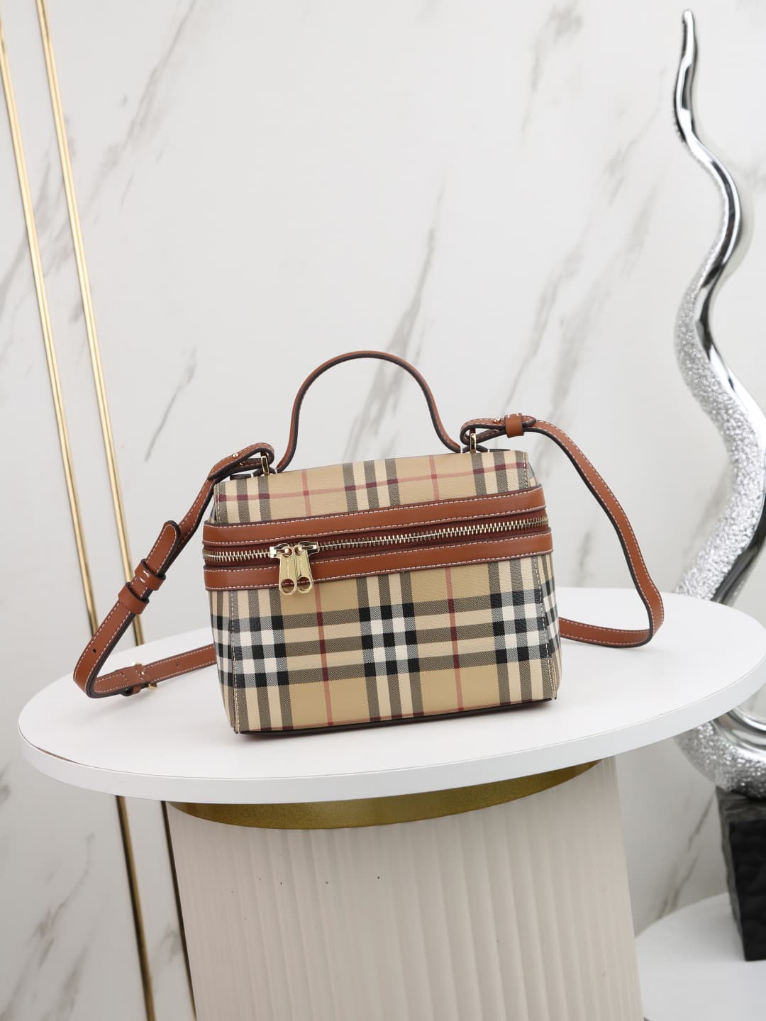 Burberry Check Vanity Bag High
