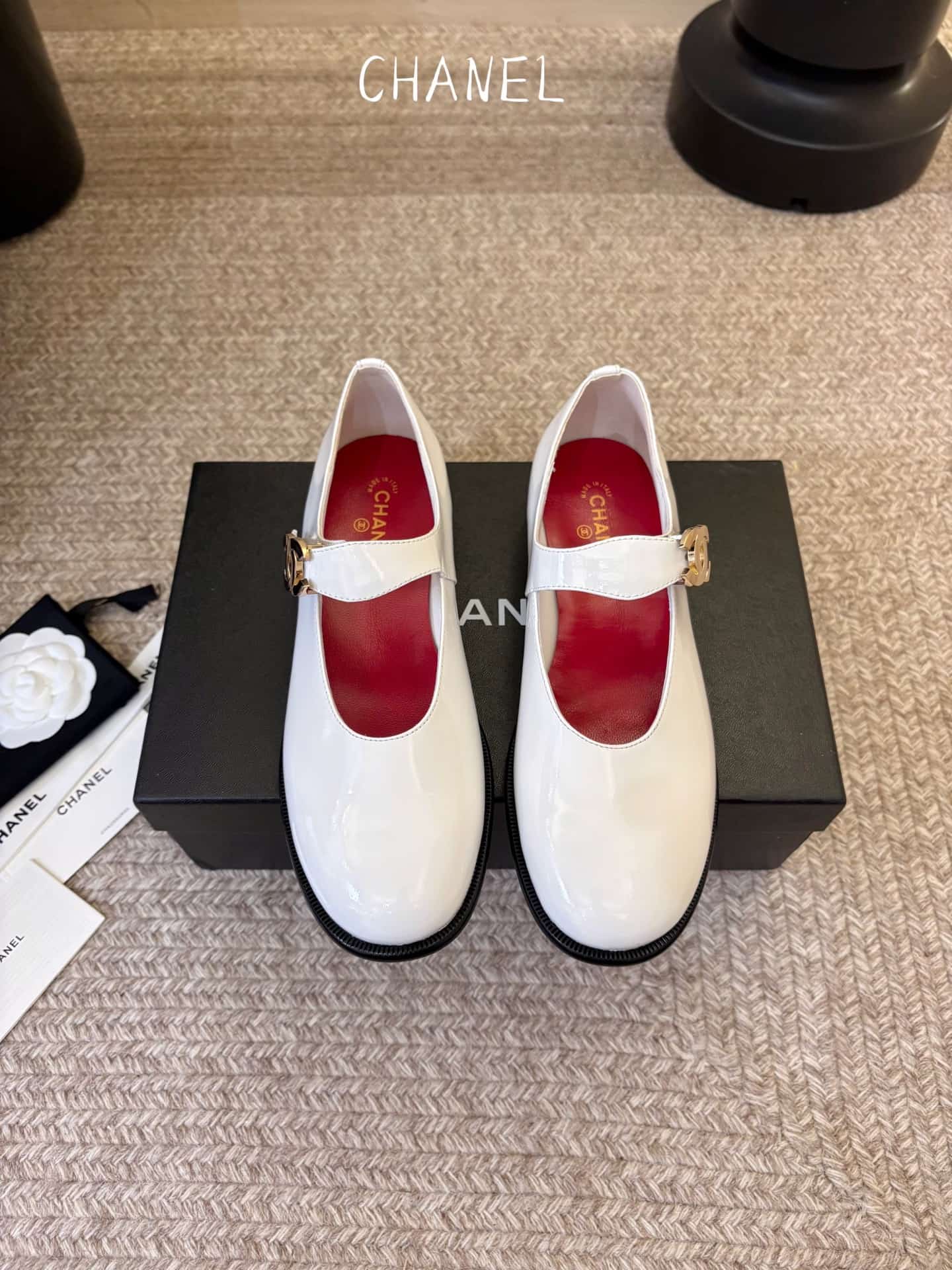 Chanel Patent Calfskin Mary Jane Flats