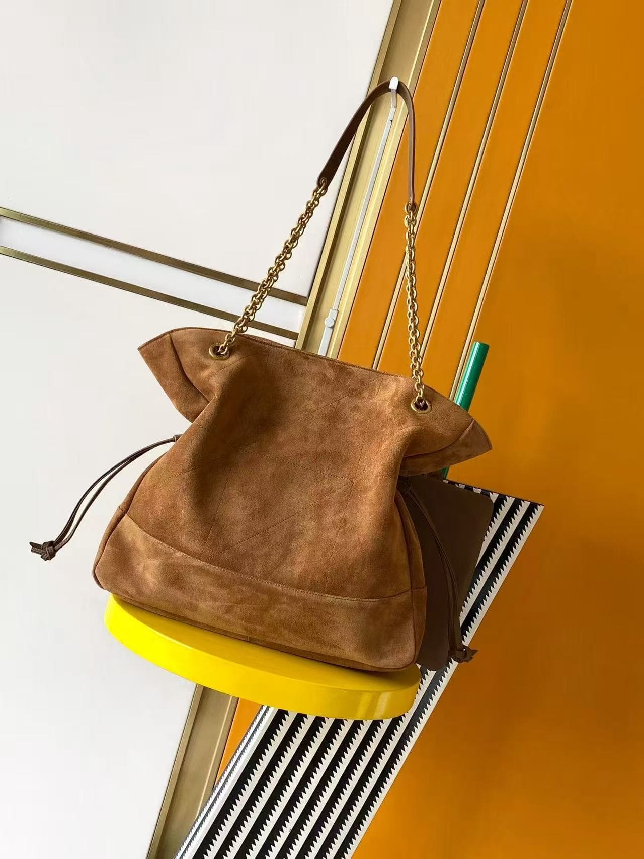 Saint Laurent JAMIE SHOPPING in suede in Brown A