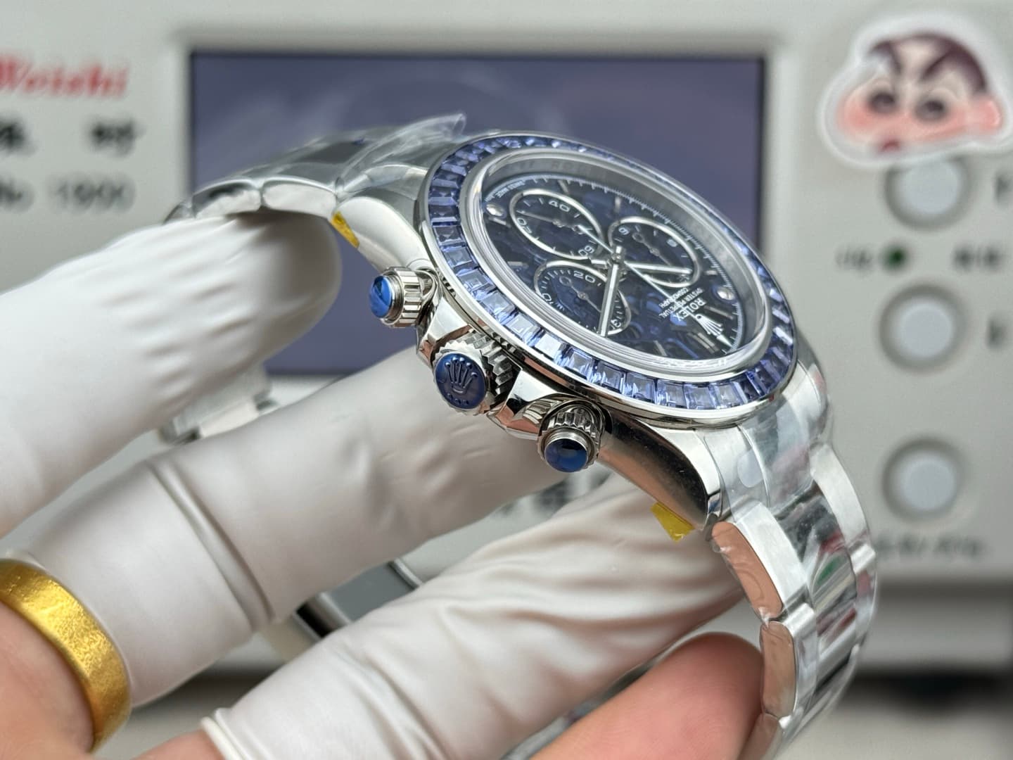 Rolex Daytona Watch with Sapphire Bezel and Obsidian Dial TOP