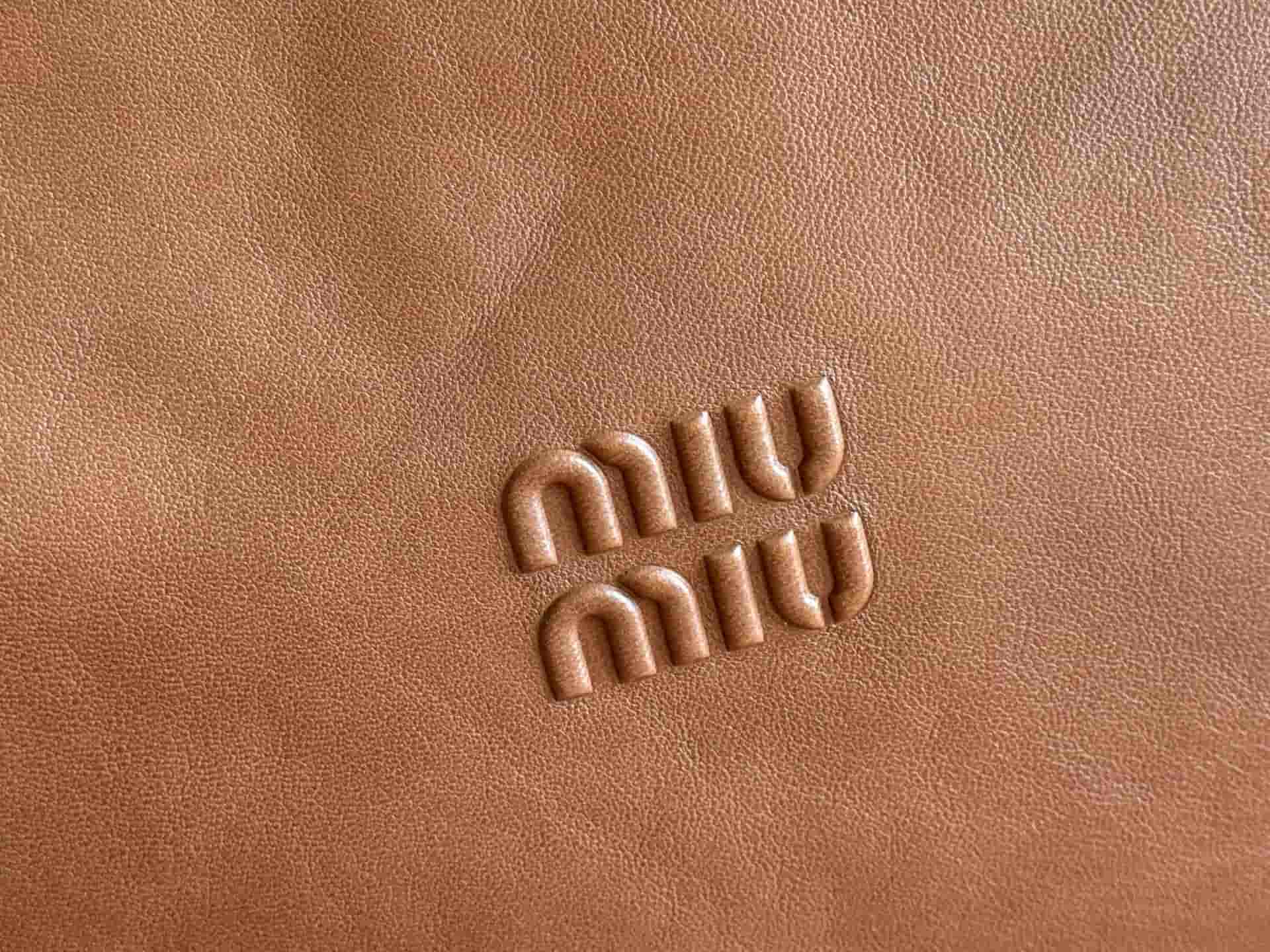 Miu Miu Spirit nappa leather bag Brown 5BC217 High