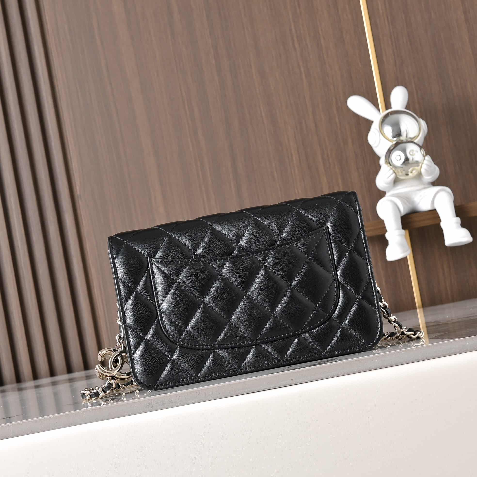 Chanel Wallet on Chain Quilted Leather & Gold-Tone Metal Black AP3938 High