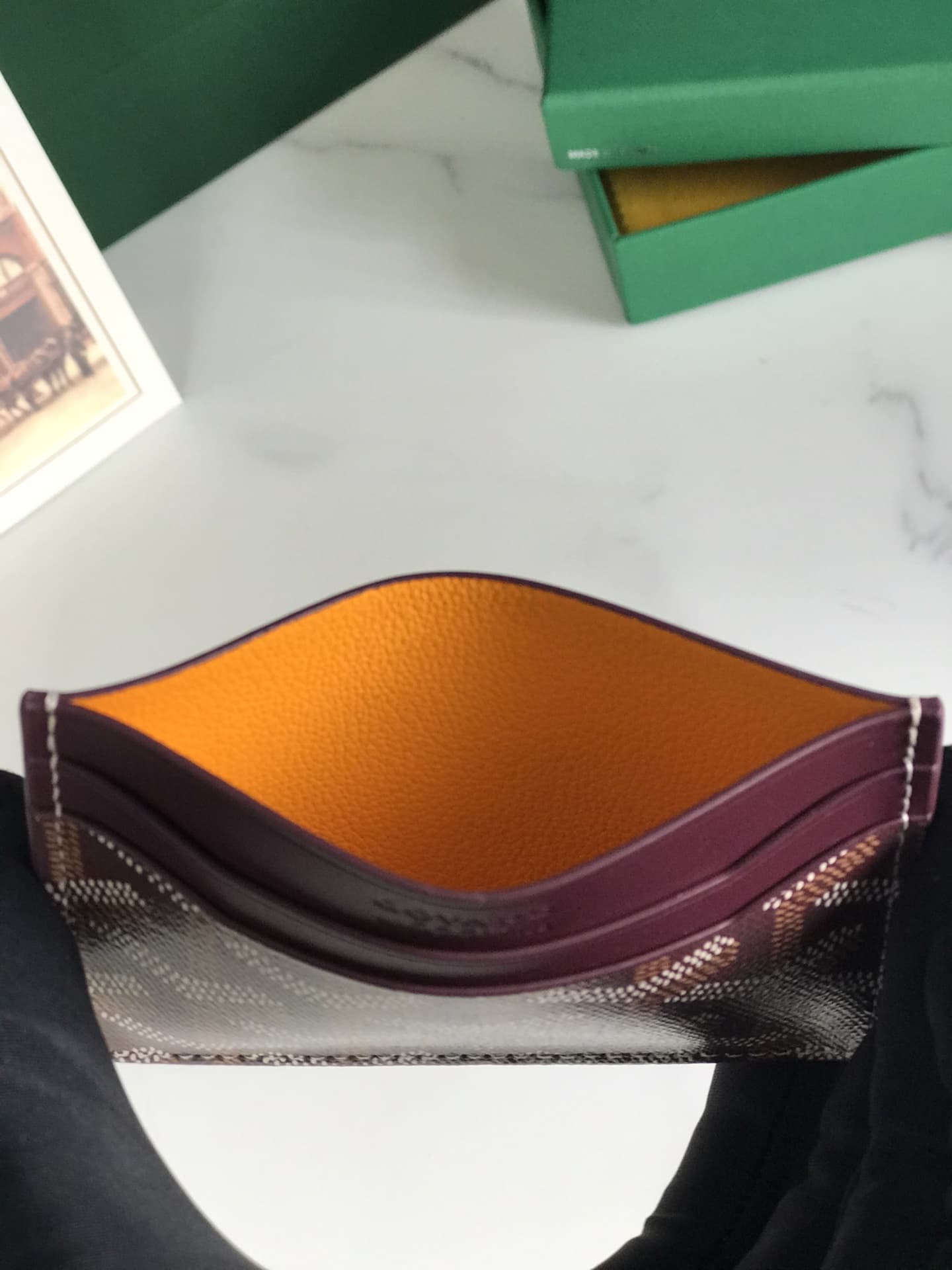 Goyard Saint Sulpice Card Wallet Burgundy High