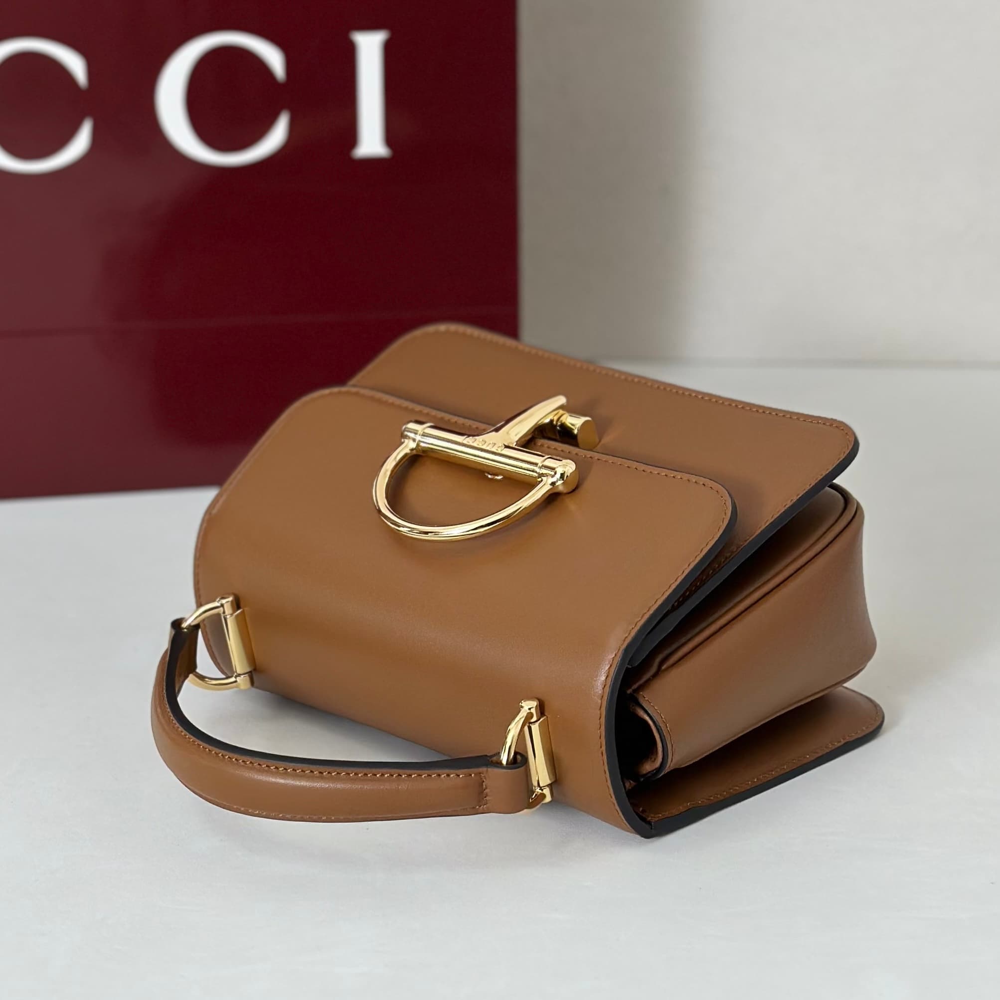 Gucci Siena small top handle bag 855536 Brown High
