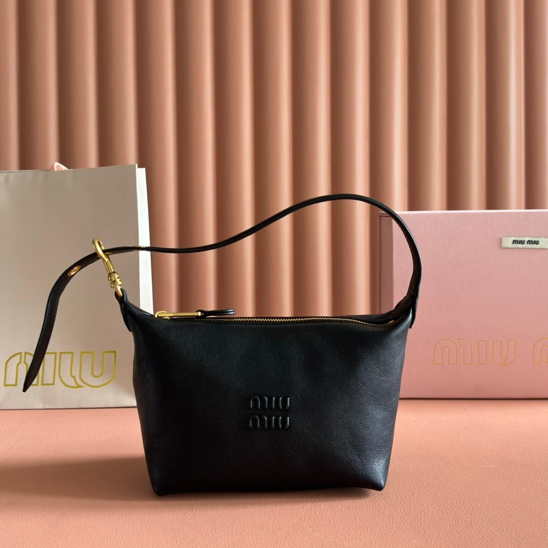 Miu Miu Nappa leather pouch 5NE841 Black High