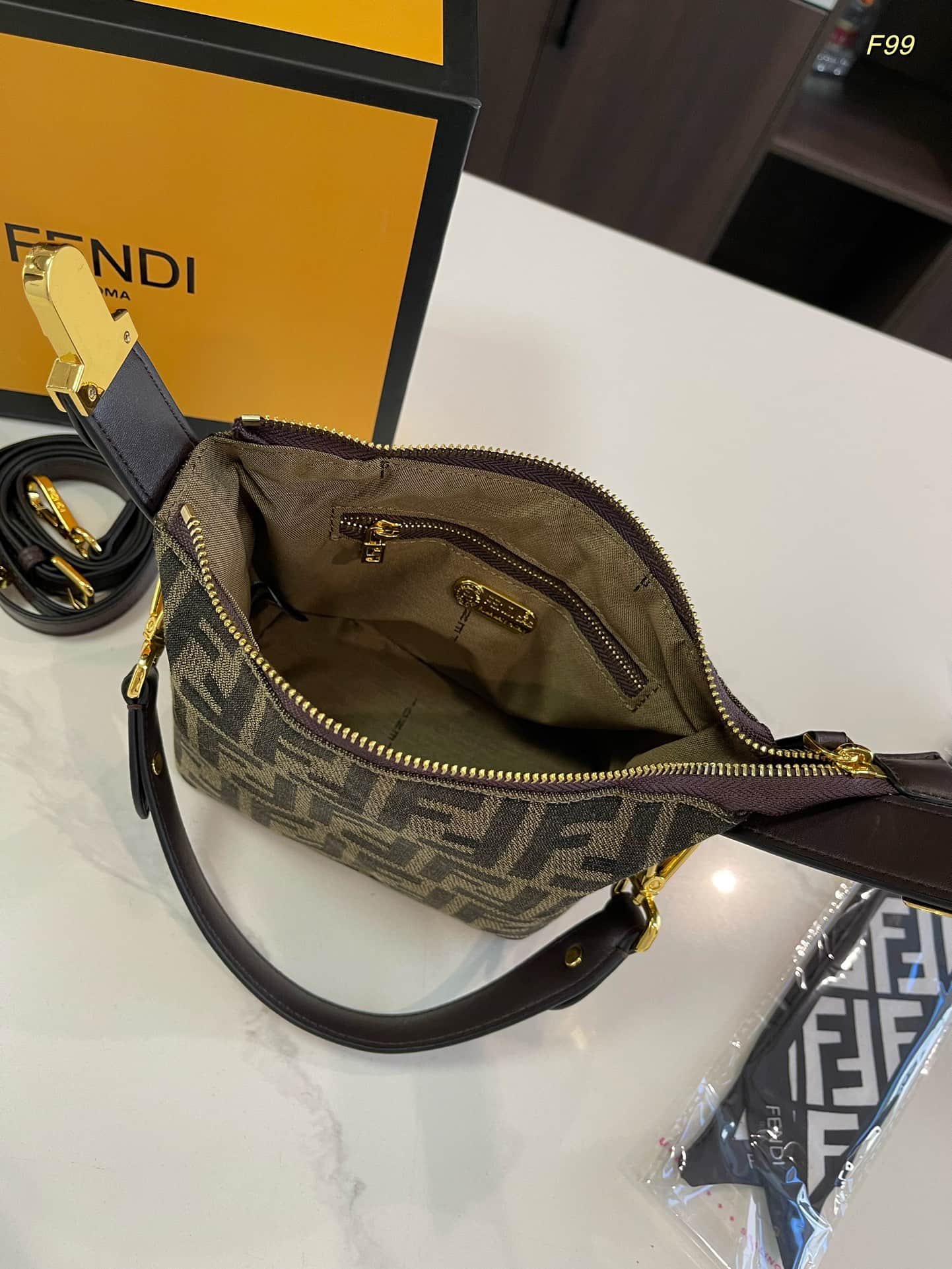Fendi Zucca Mini Shoulder Bag