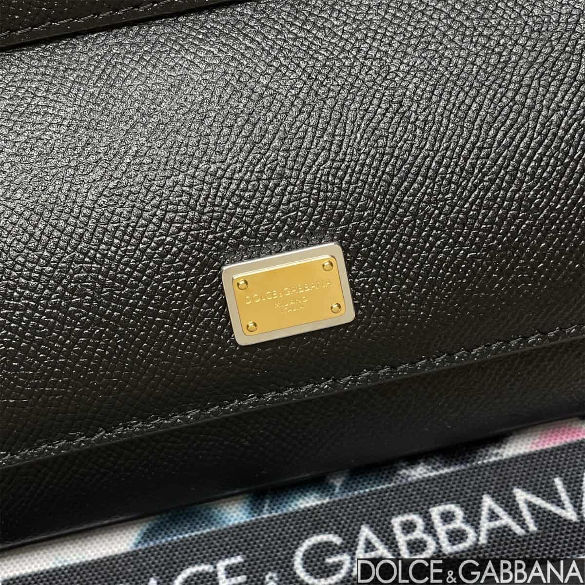 Dolce & Gabbana Miss Sicily top handle bag calfskin leather Black high