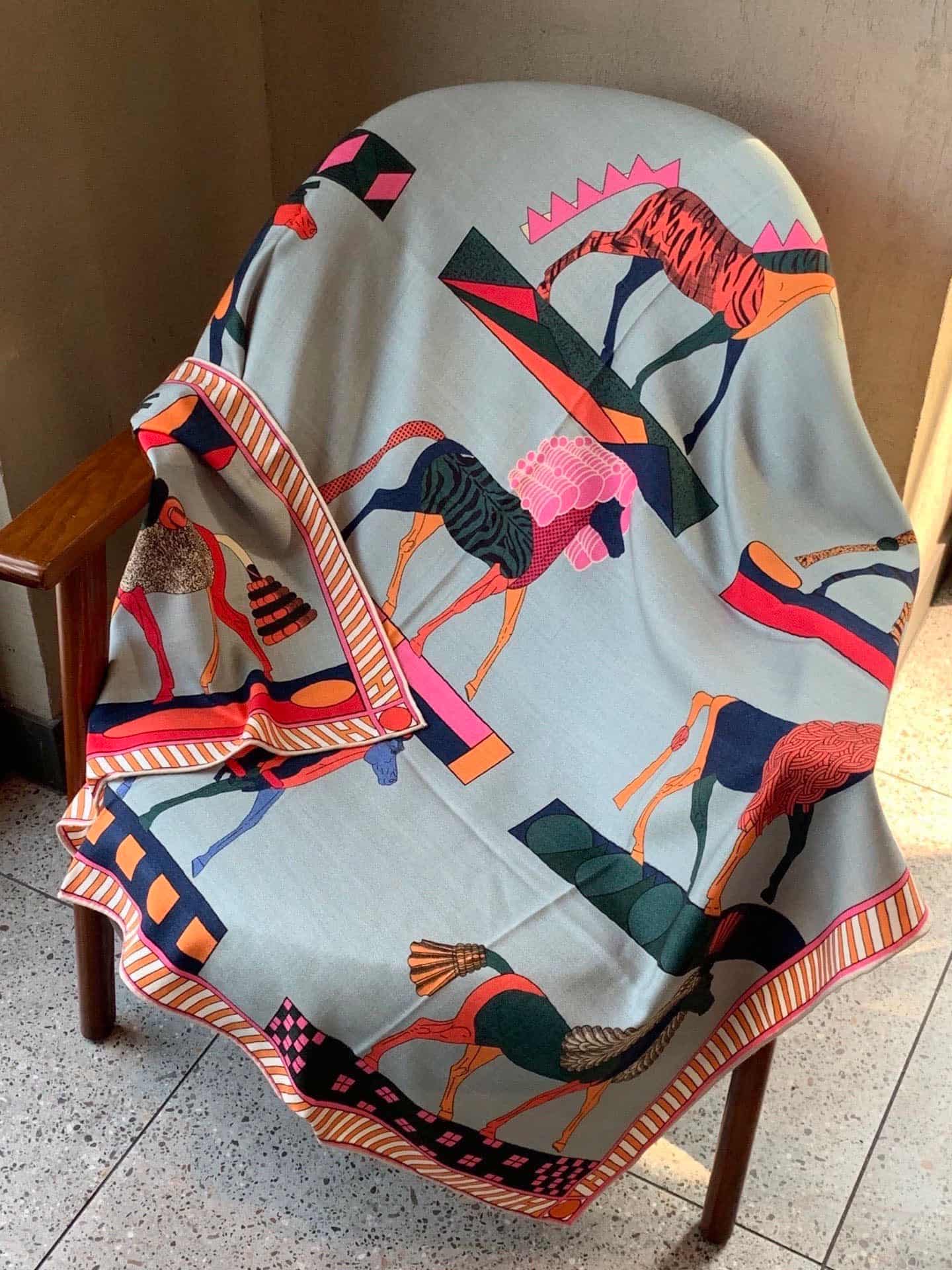 Hermes cashmere and silk shawl