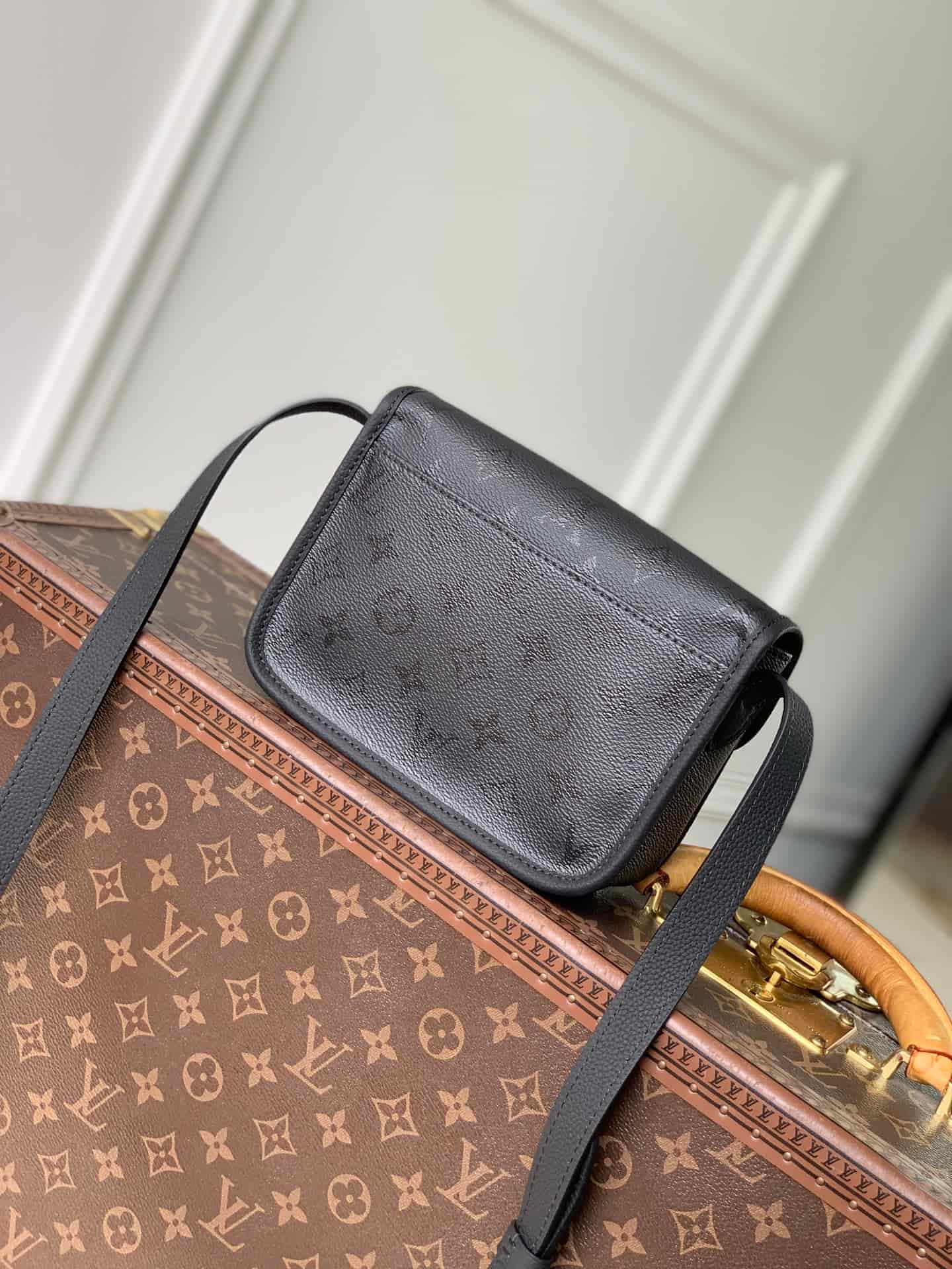 Louis Vuitton Satchel Wearable Wallet Black Monogram Midnight coated canvas M2A259 High